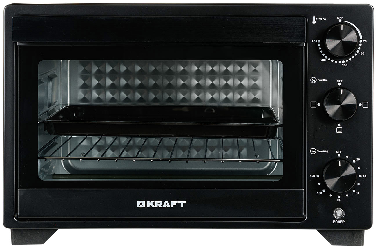 Изображение товара Электропечь KRAFT 1500 Вт 25 л черная механическая с таймером