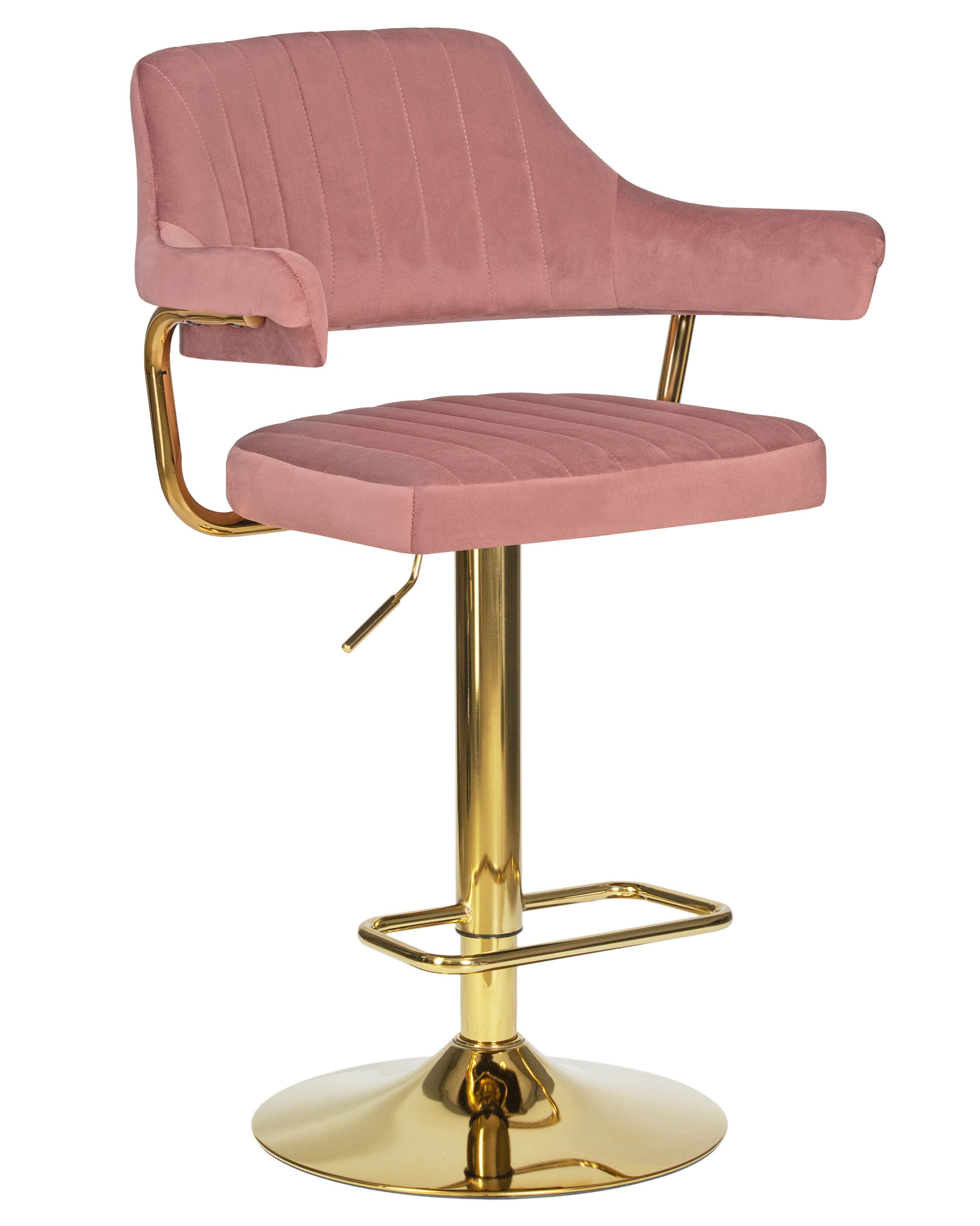 Изображение товара Барный стул Dobrin Charly gold lm-5019 61x120x54 см цвет розовый