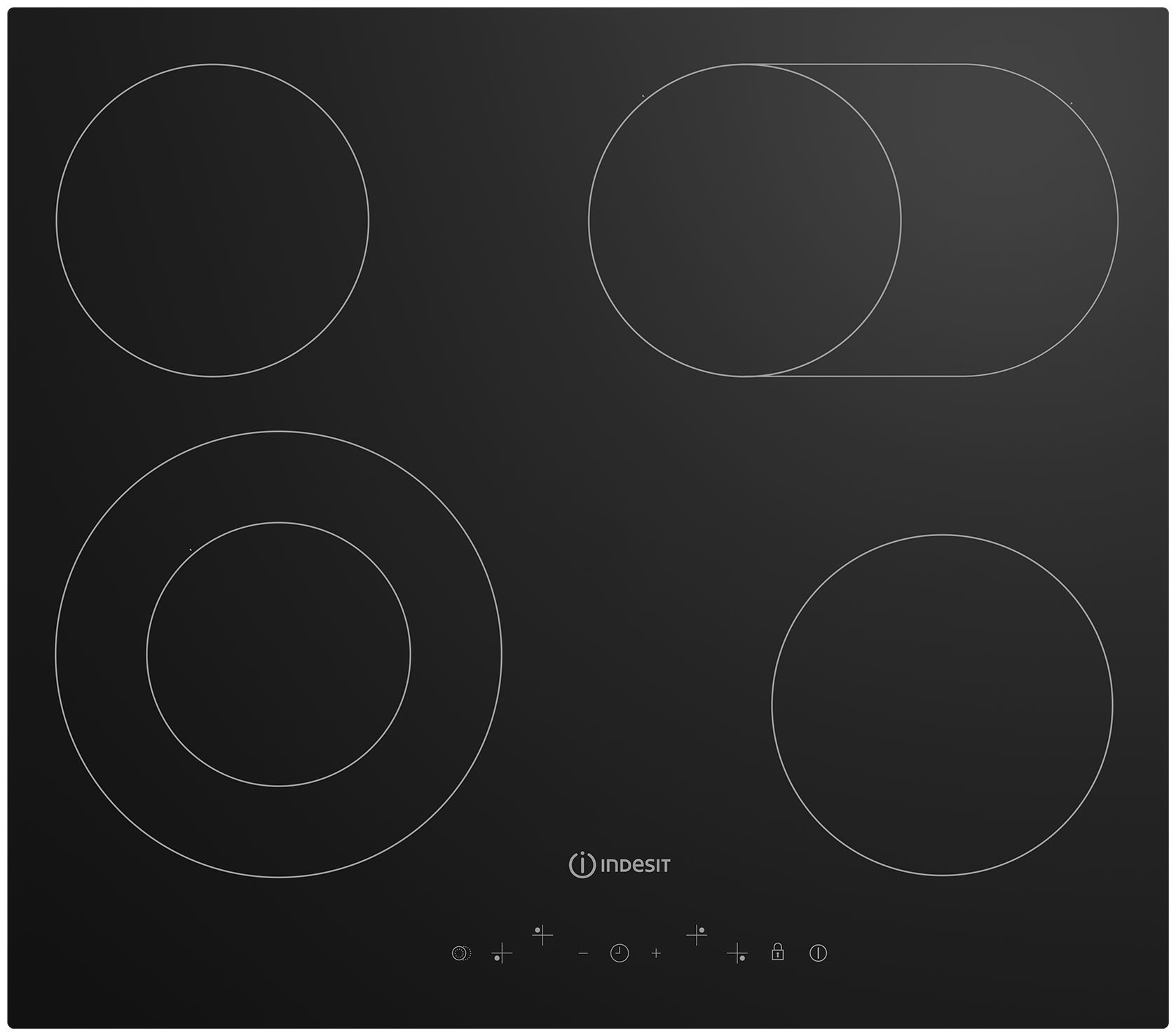 Изображение товара Электрическая варочная панель Indesit IRT 660 58 см 4 конфорки черный