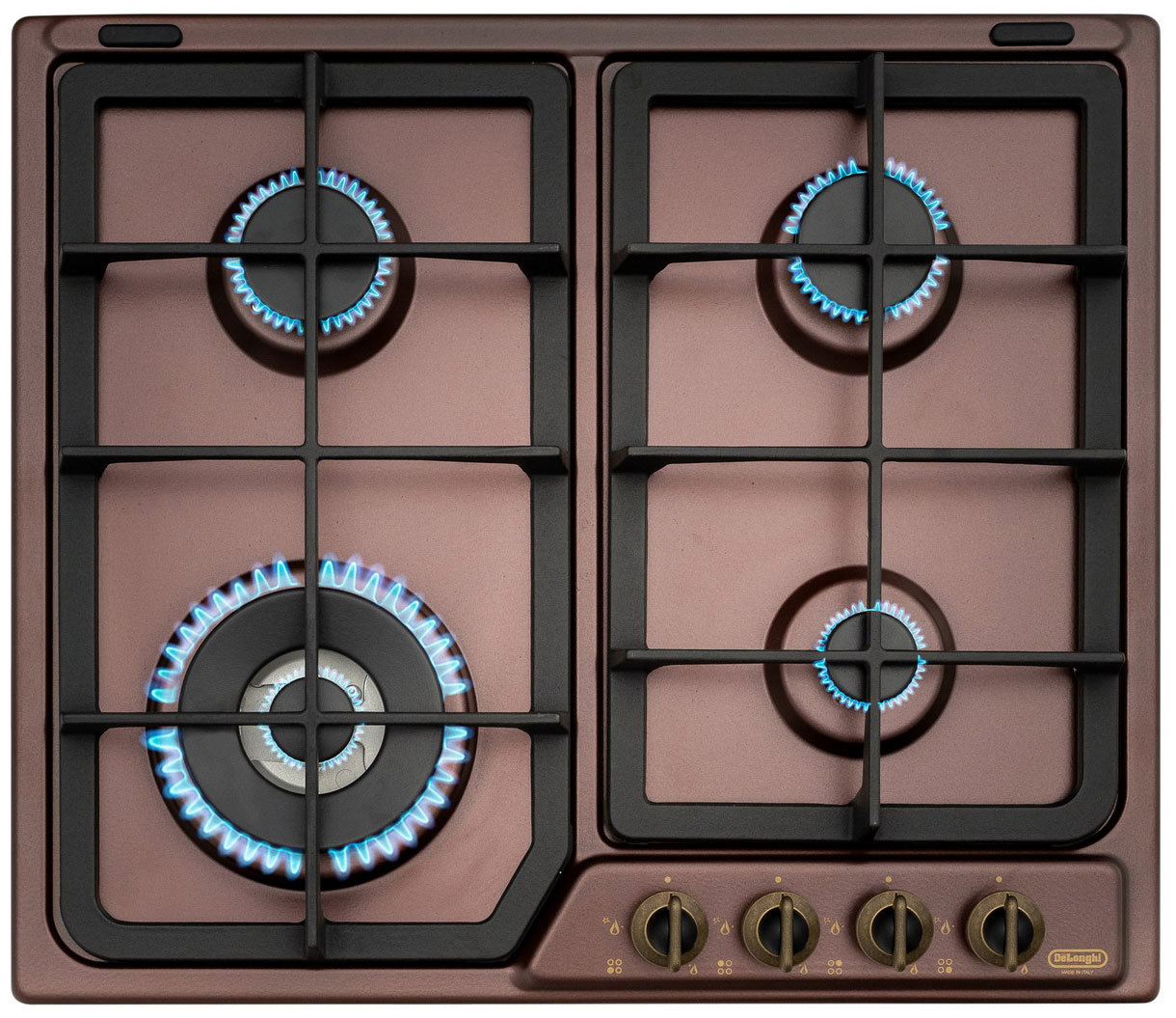 Изображение товара Газовая варочная панель Delonghi ROF 46 PRO RUS 58 см 4 конфорки цвет медный