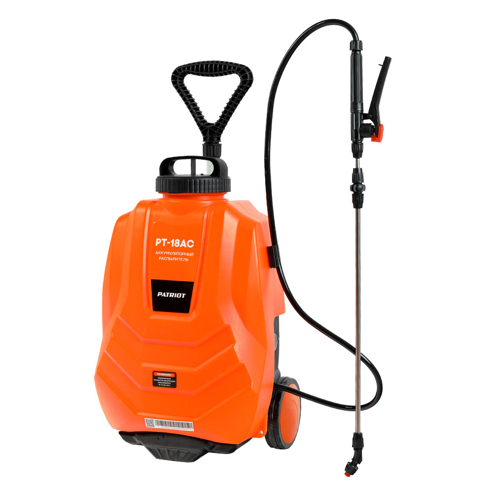 Изображение товара Опрыскиватель аккумуляторный ранцевый Patriot PT-18AC 16 л 12 В зарядка и аккумулятор входит в комплект
