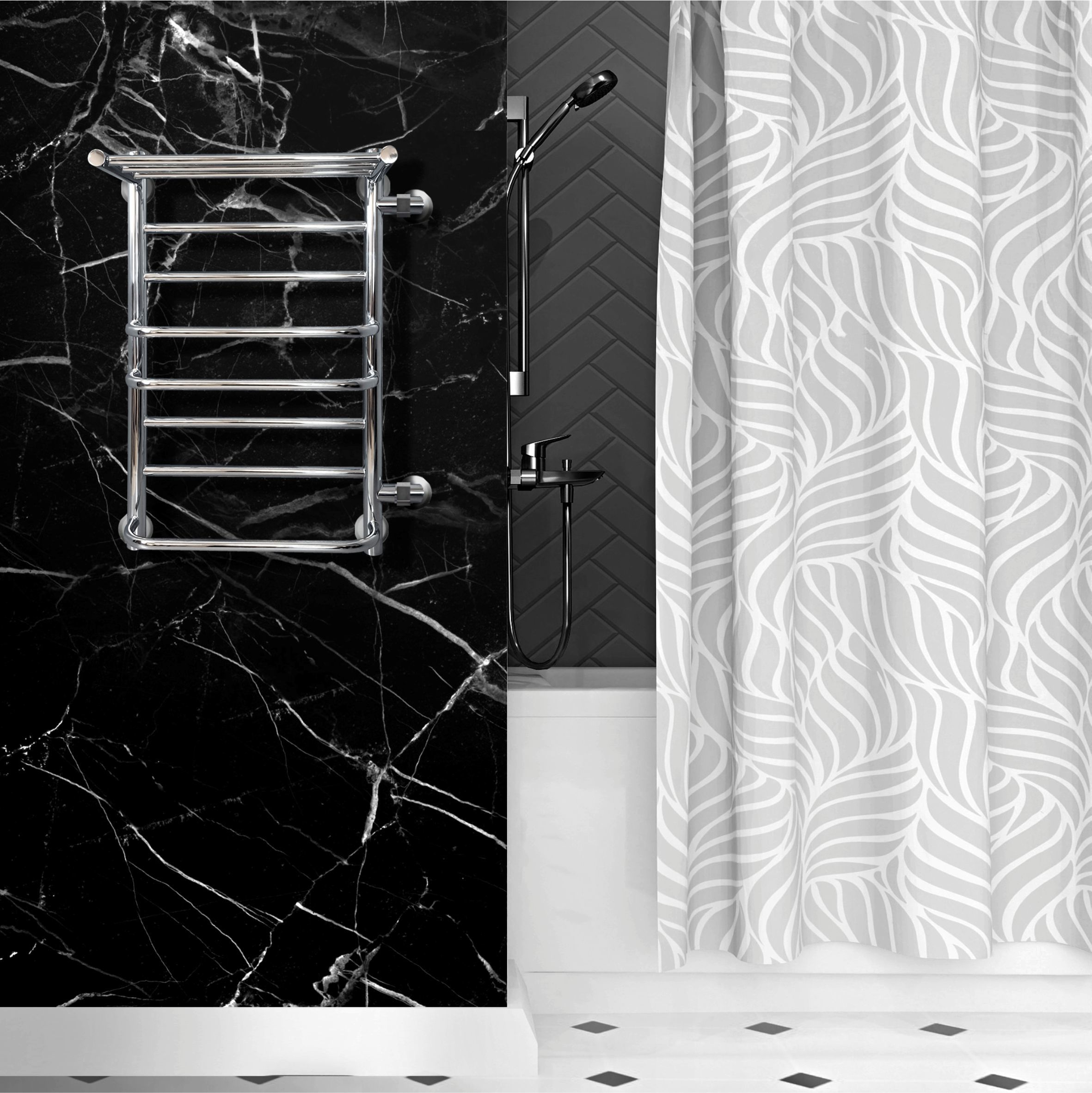 Изображение товара Полотенцесушитель водяной лесенка Myspace Bon 700x432 см нержавеющая сталь