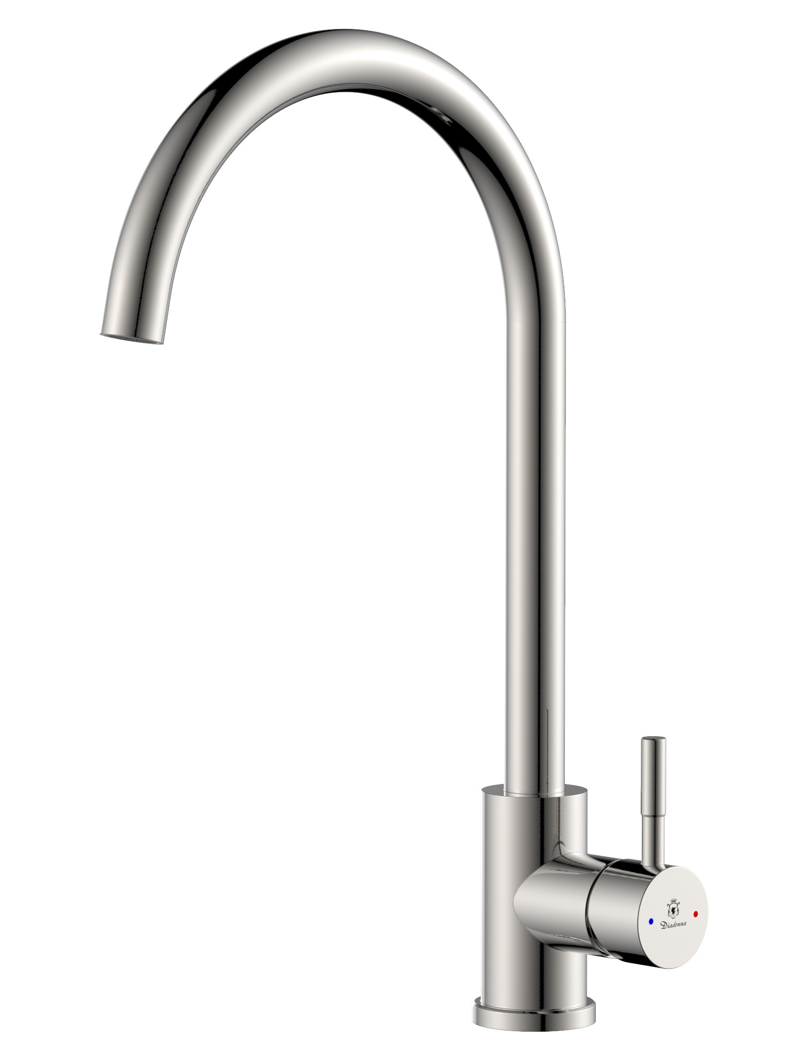 Изображение товара Смеситель кухонный Diadonna D46-0003S с поворотным изливом сатин