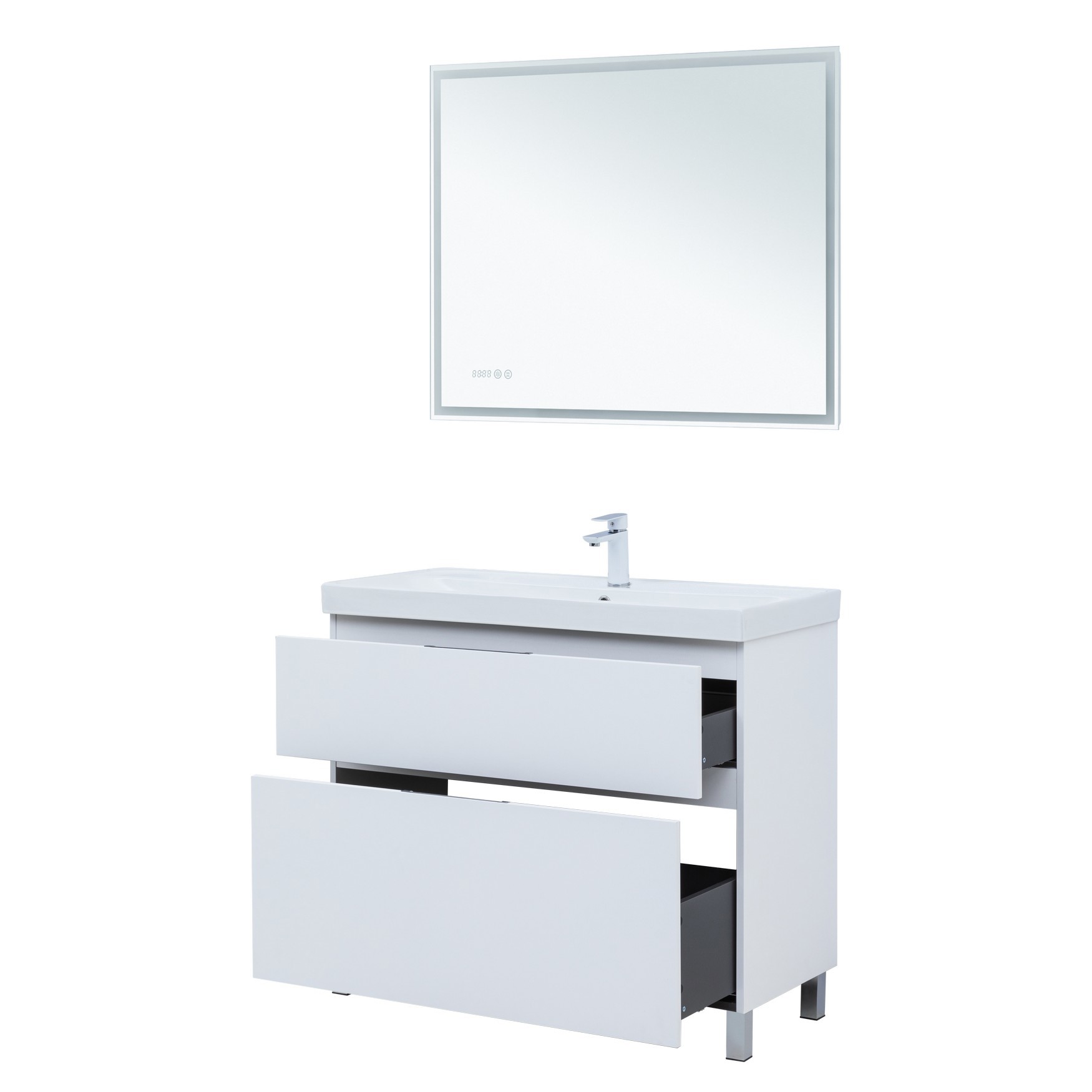 Изображение товара Тумба под раковину Aquanet Алвита New 99.6 см белая