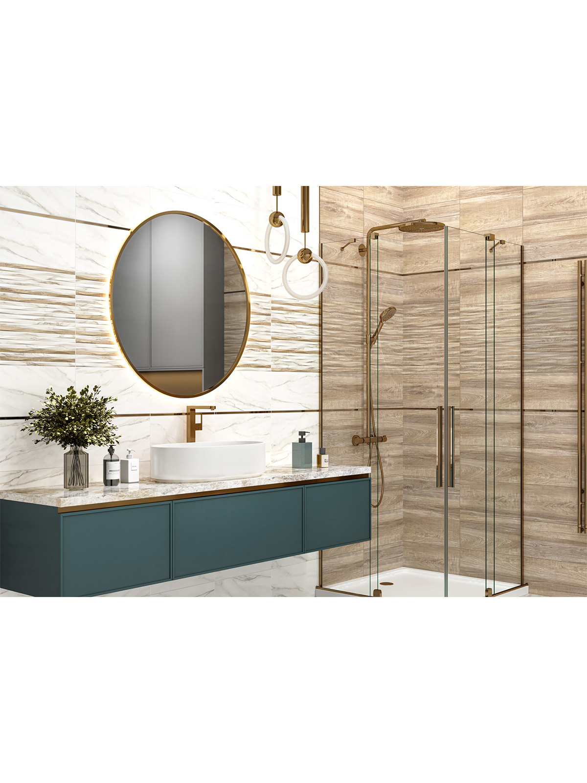 Изображение товара Настенная плитка Alma ceramica Euphoria TWU2550EPH04 24.9x50 см белая мраморная