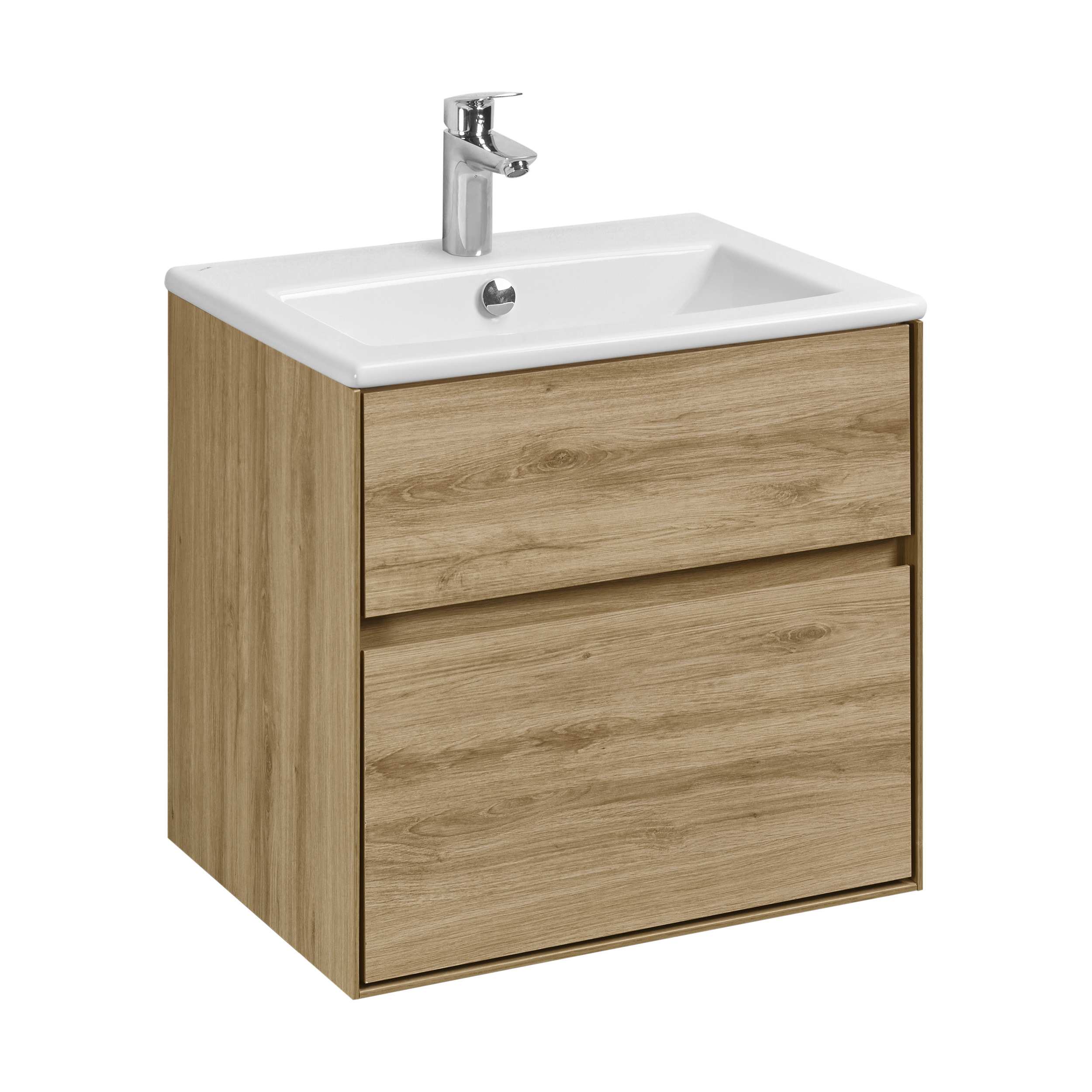 Изображение товара Тумба под раковину Aquaton Либерти 58.8см с раковиной Элина влагостойкая подвесная Россия