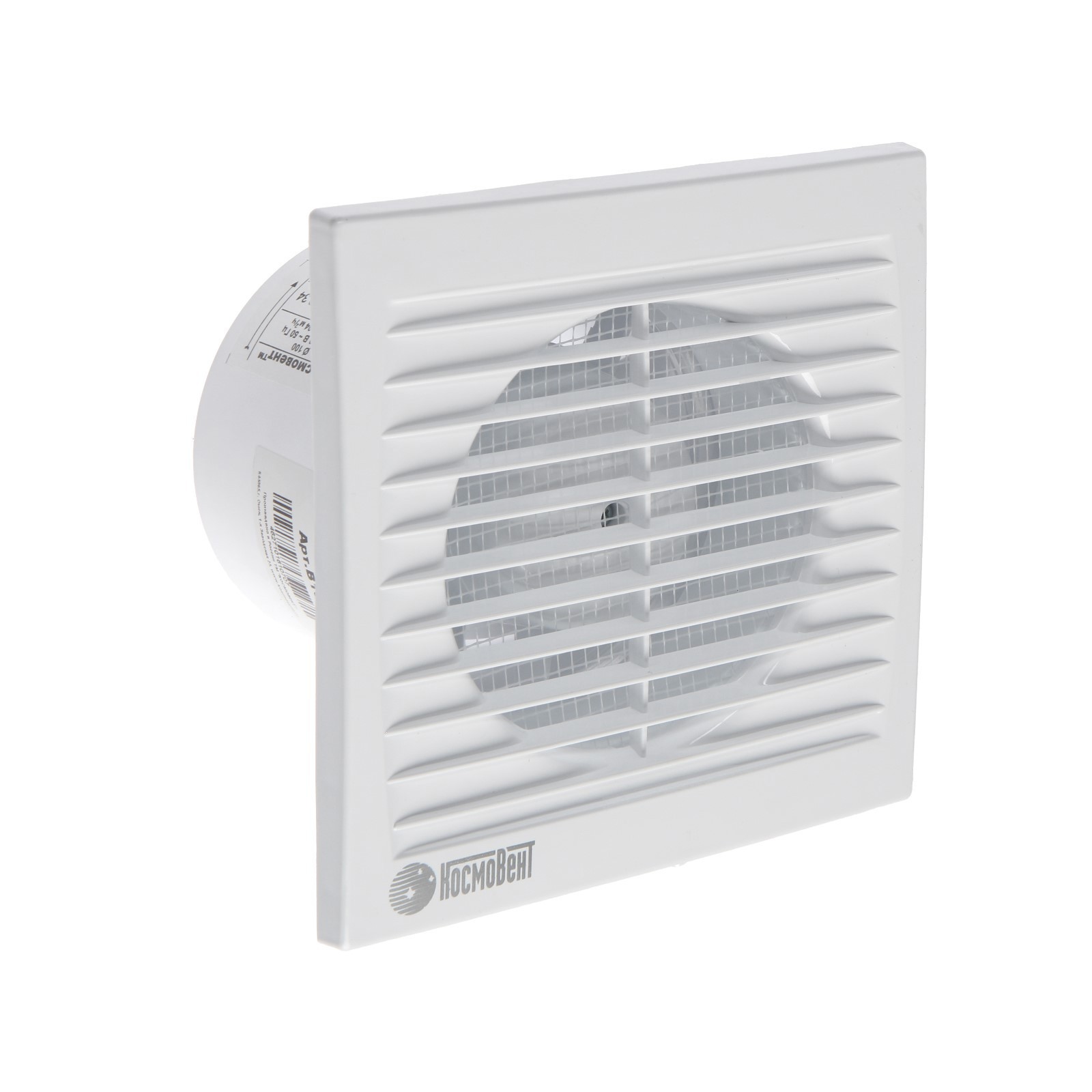 Изображение товара Вытяжной вентилятор КосмоВент В100 100 мм 94 м3ч 41 дБ белый