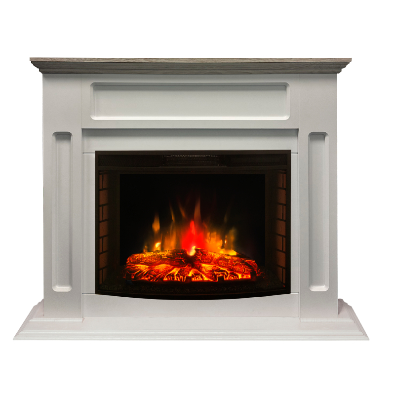 Изображение товара Каминокомплект Realflame Bari 25.5 WTM-F511 с очагом Evrika 25.5 2000Вт белый камень