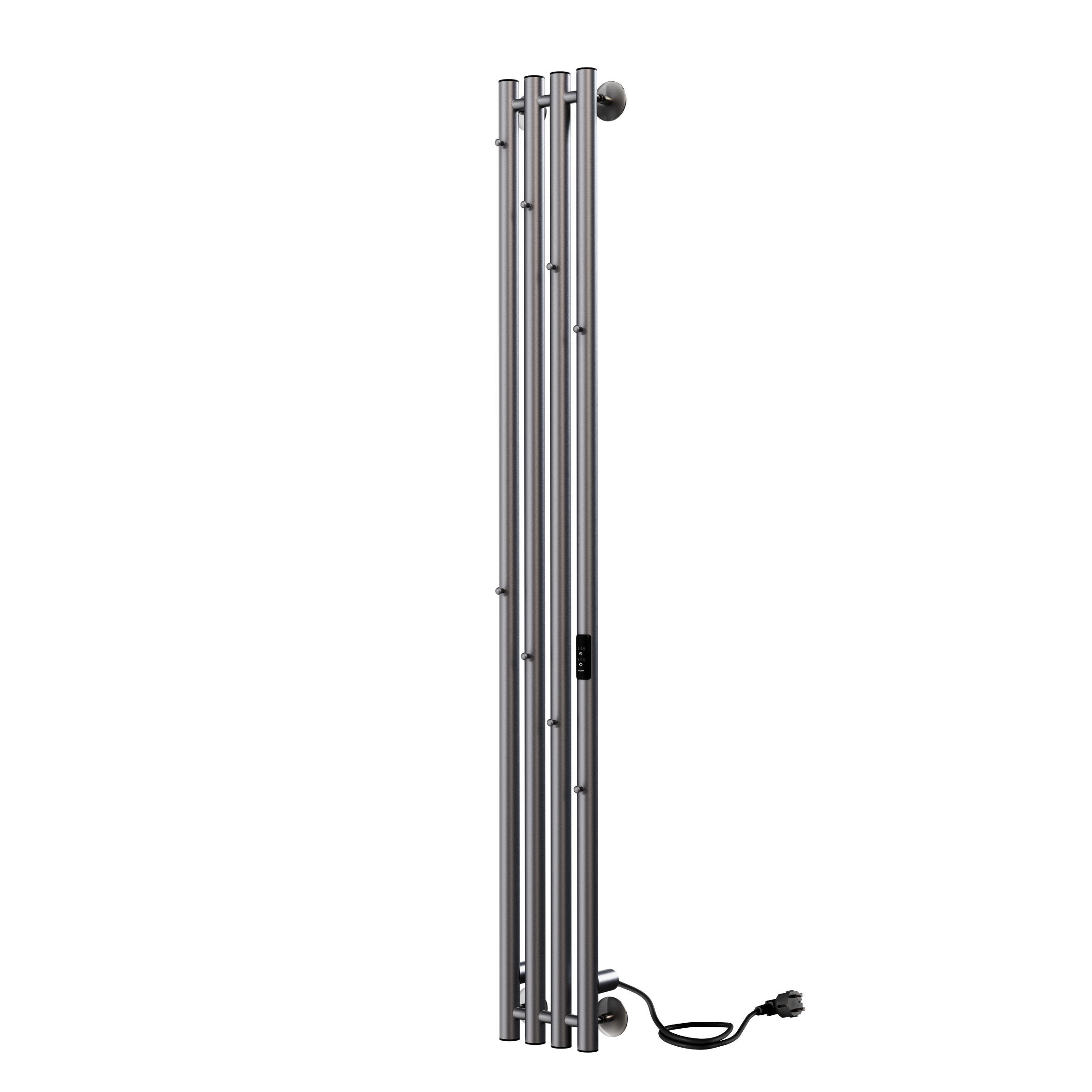 Изображение товара Электрический полотенцесушитель MYSPACE Bueno 4 180x1500 мм 65 Вт с терморегулятором лесенка графит