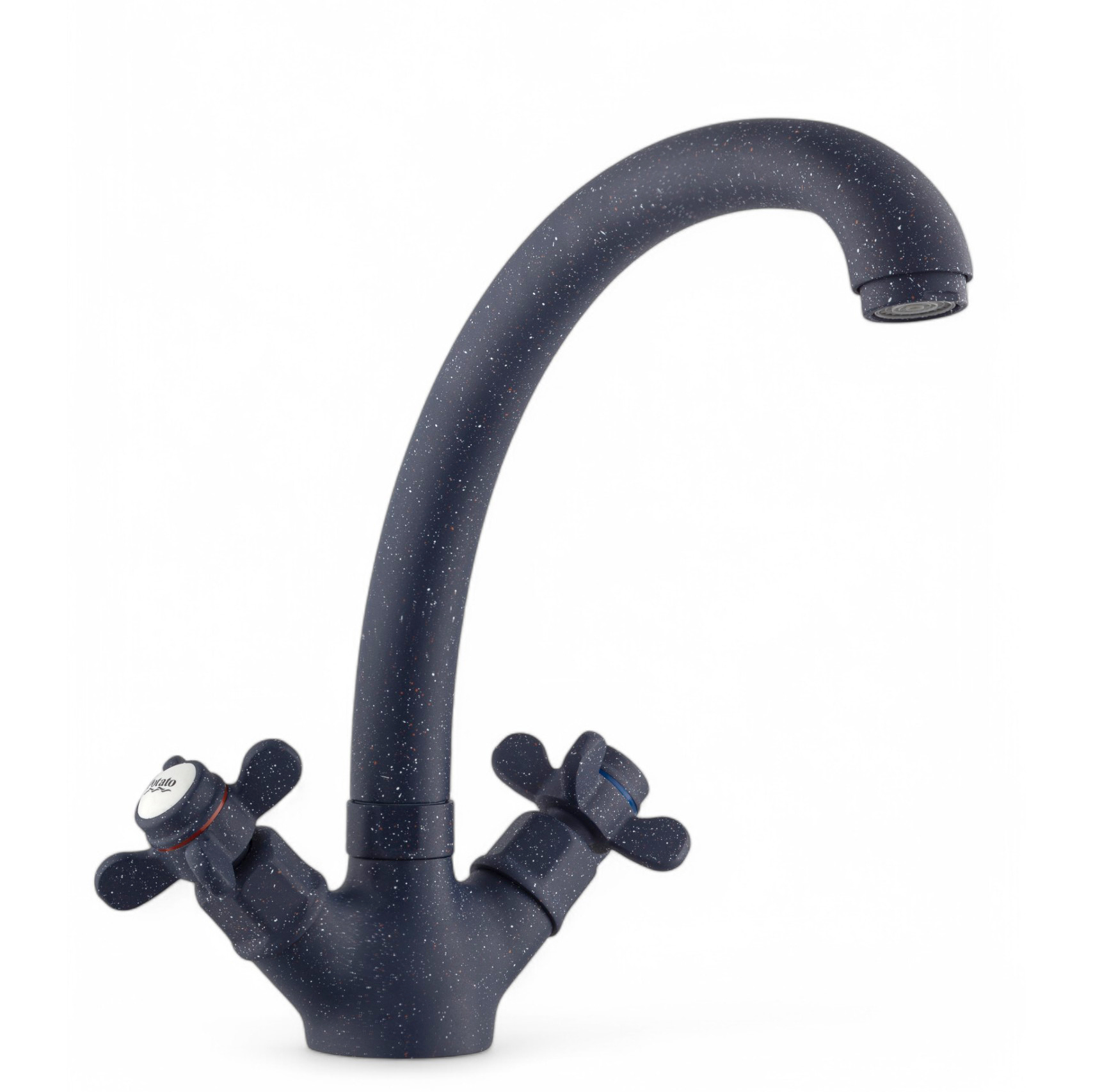 Изображение товара Смеситель для кухни Potato P42303-14 поворотный излив 23 см цвет синий