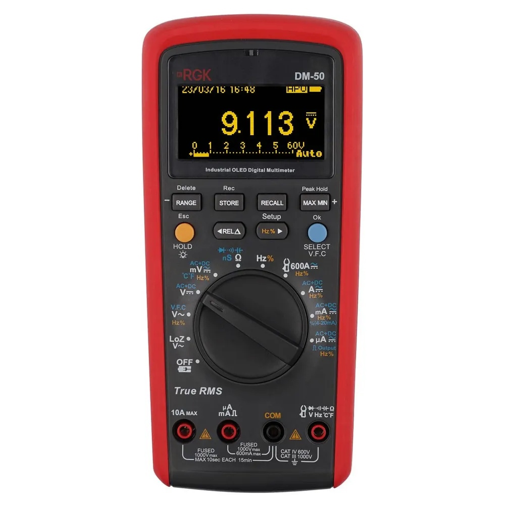 Изображение товара Цифровой мультиметр RGK DM-50 с поверкой профессиональный True RMS