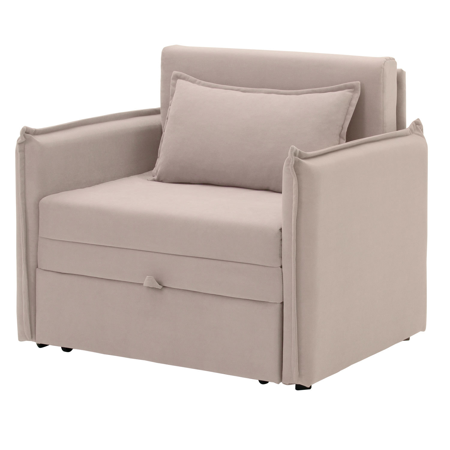 Изображение товара Кресло-кровать NRAVA Candy 95x80x80.5 см велюр VIVALDI 4 бежевое практичное и стильное