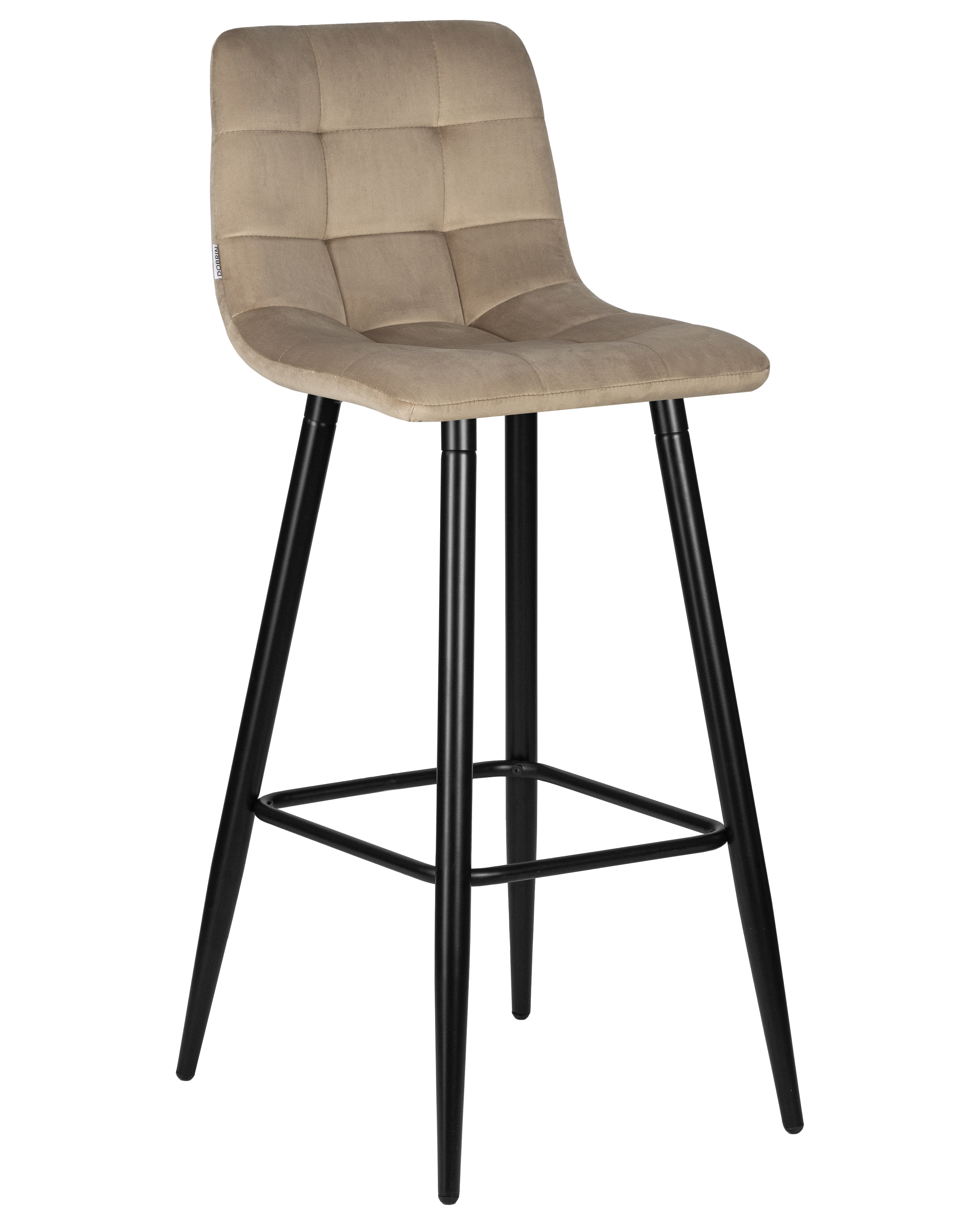 Изображение товара Барный стул Dobrin Nicole lml 8078 мокко черный мягкое сиденье металлокус изностойкий