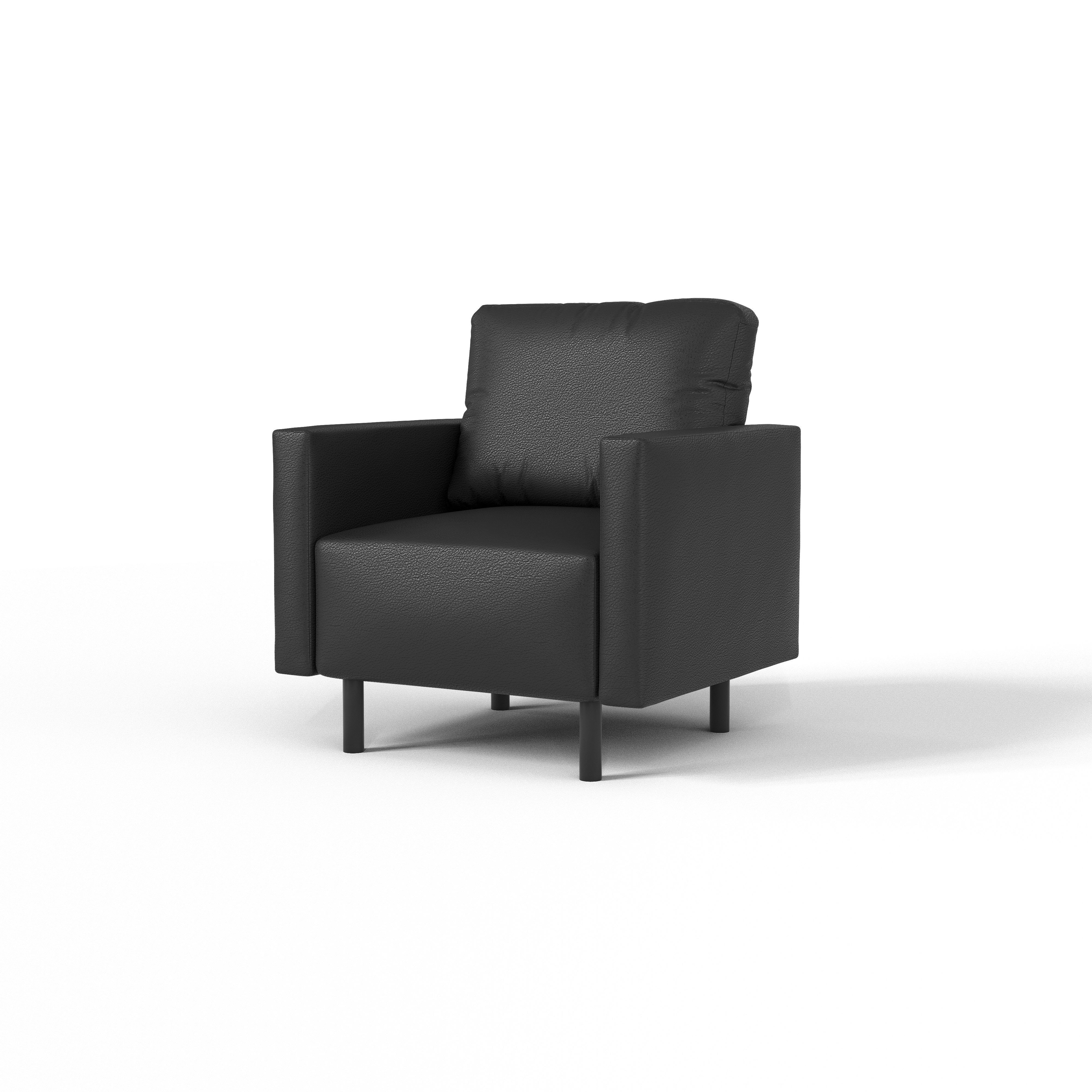 Изображение товара Современное кресло Salon tron Сканди из искусственной кожи черное 71x85x66 см