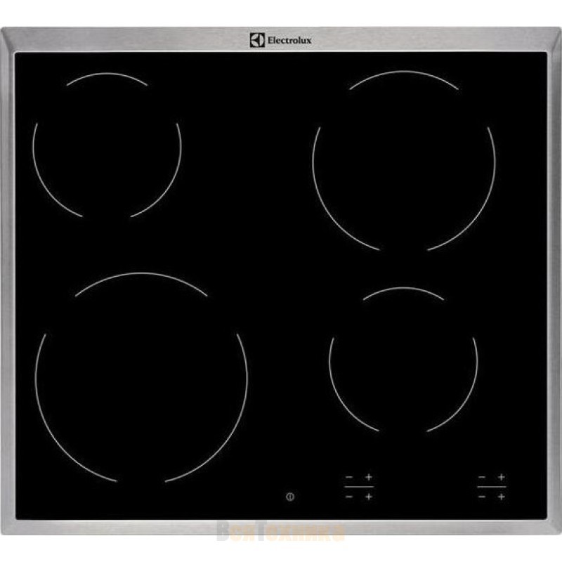 Изображение товара Электрическая варочная панель Electrolux 57.6 см 4 конфорки черный