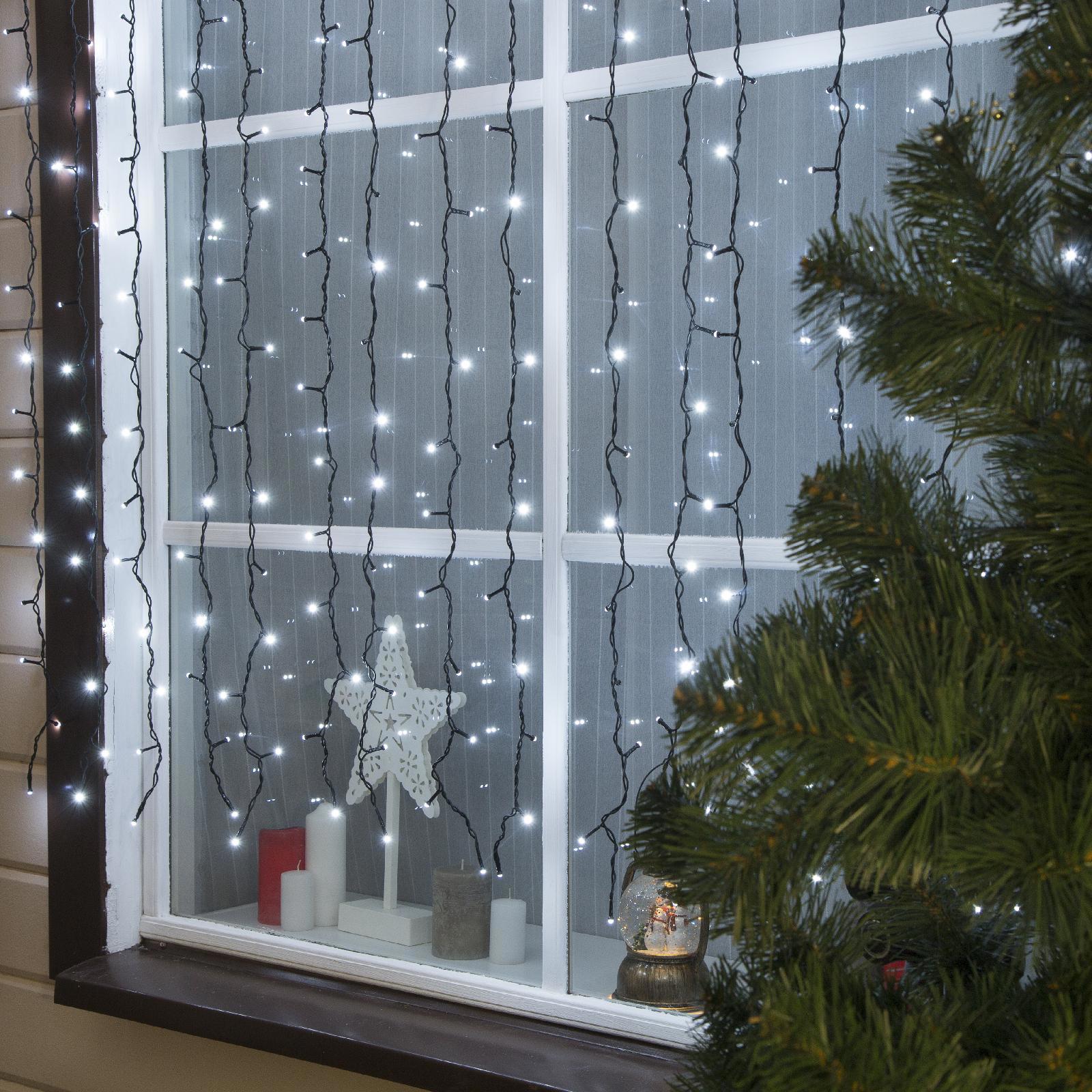 Изображение товара Электрогирлянда универсальная Luazon lighting 3584251 занавес 2x2 м 360 ламп прозрачный 1 режимов работы