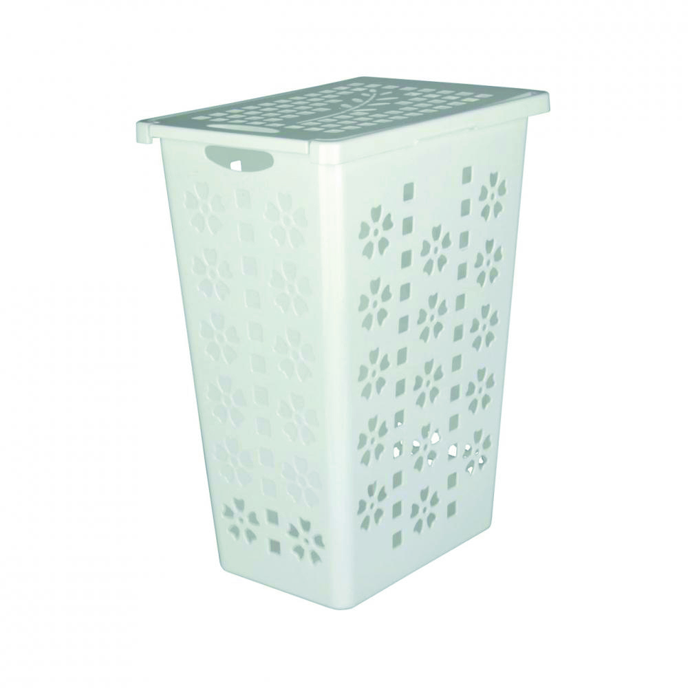 Изображение товара Корзина для белья прямоугольная АЛЬТЕРНАТИВА ВИОЛЕТТА М1967 30л цвет белый