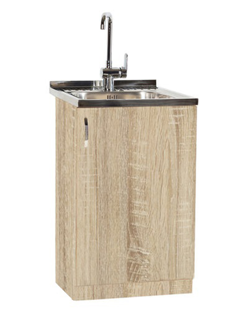 Изображение товара Напольный кухонный шкаф Siriusline 50х80 см дуб сонома с гладкими фасадами и системой крепления