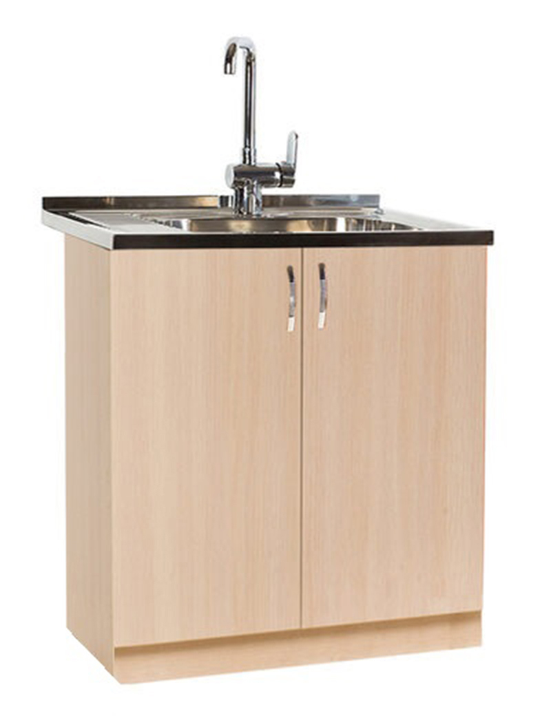 Изображение товара Напольный шкаф с гладкими фасадами Siriusline 2 дверный 80x80x50 см ЛДСП цвет светлый дуб Изображение товара Напольный шкаф с гладкими фасадами Siriusline 2 дверный 80x80x50 см ЛДСП цвет светлый дуб