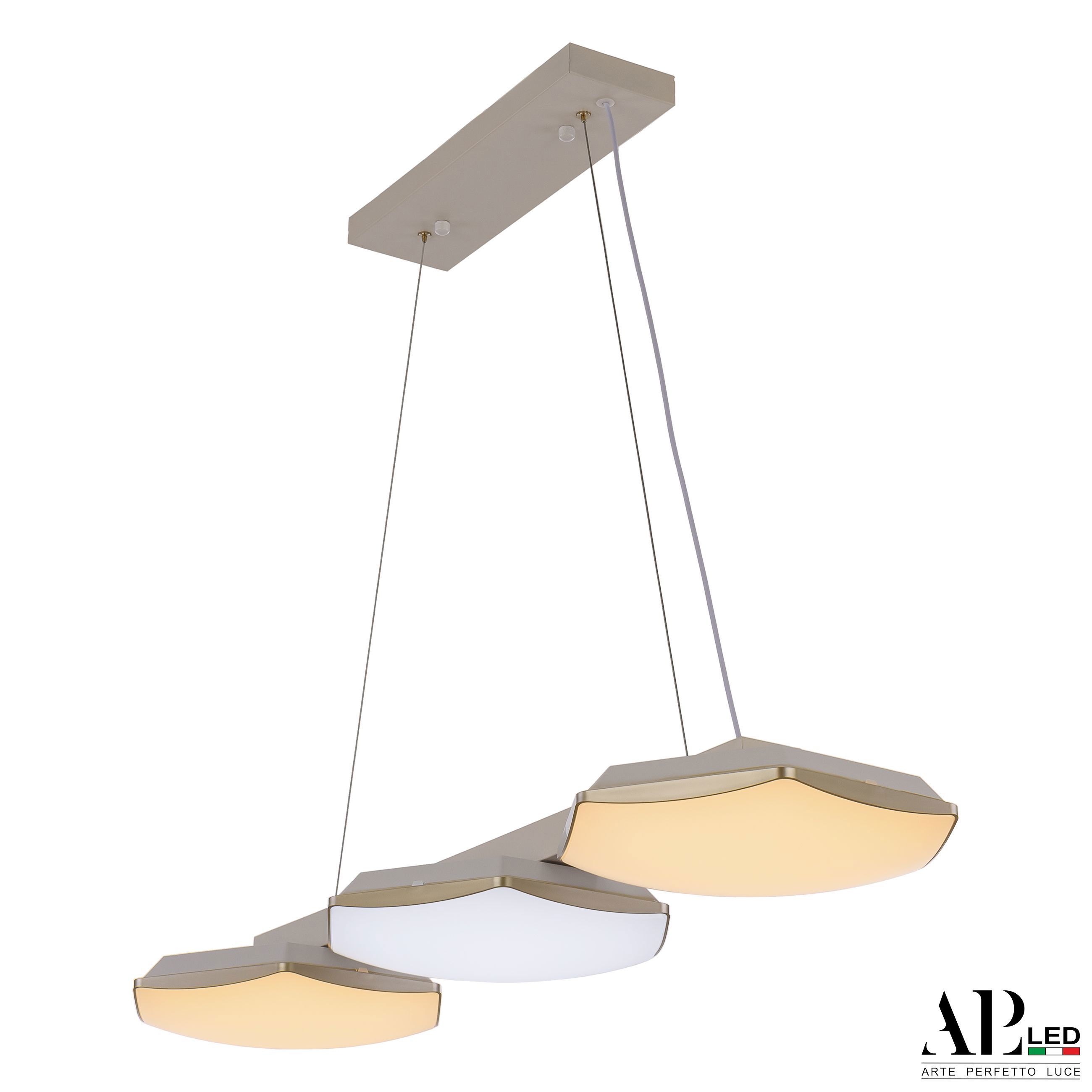 Изображение товара Люстра подвесная светодиодная Arte Perfetto luce Modena 3 плафона IP20 Белый