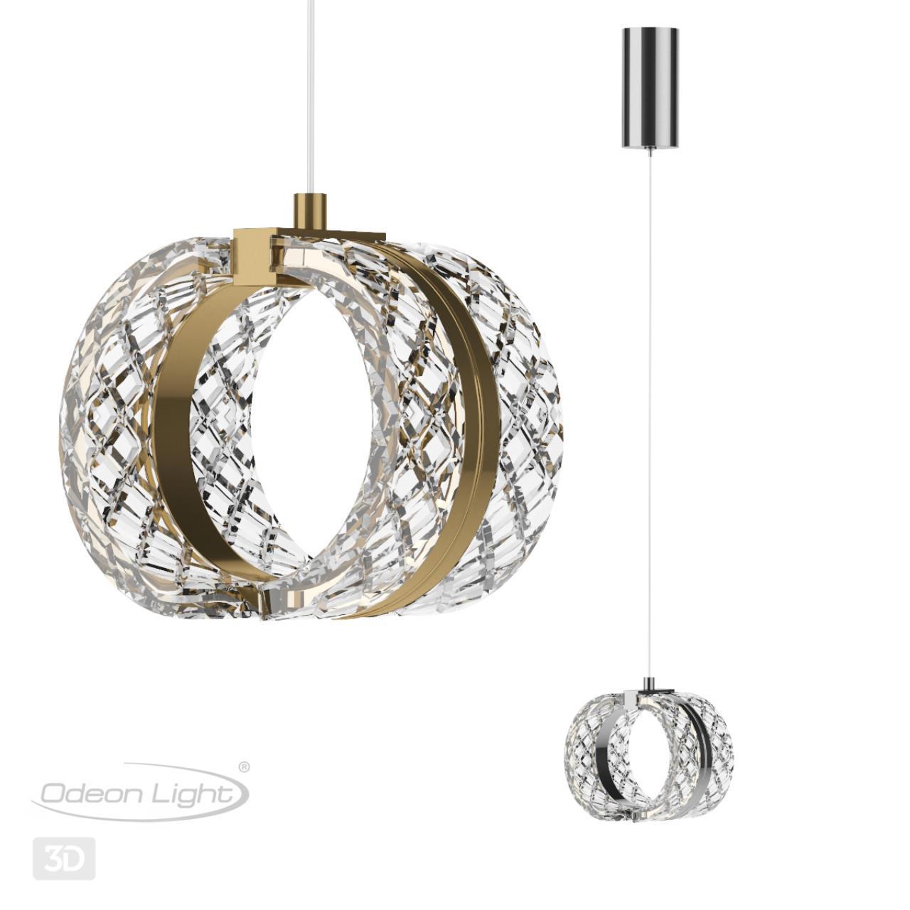 Изображение товара Светильник подвесной светодиодный Odeon Light Mirage 5030/8L нейтральный белый свет золото