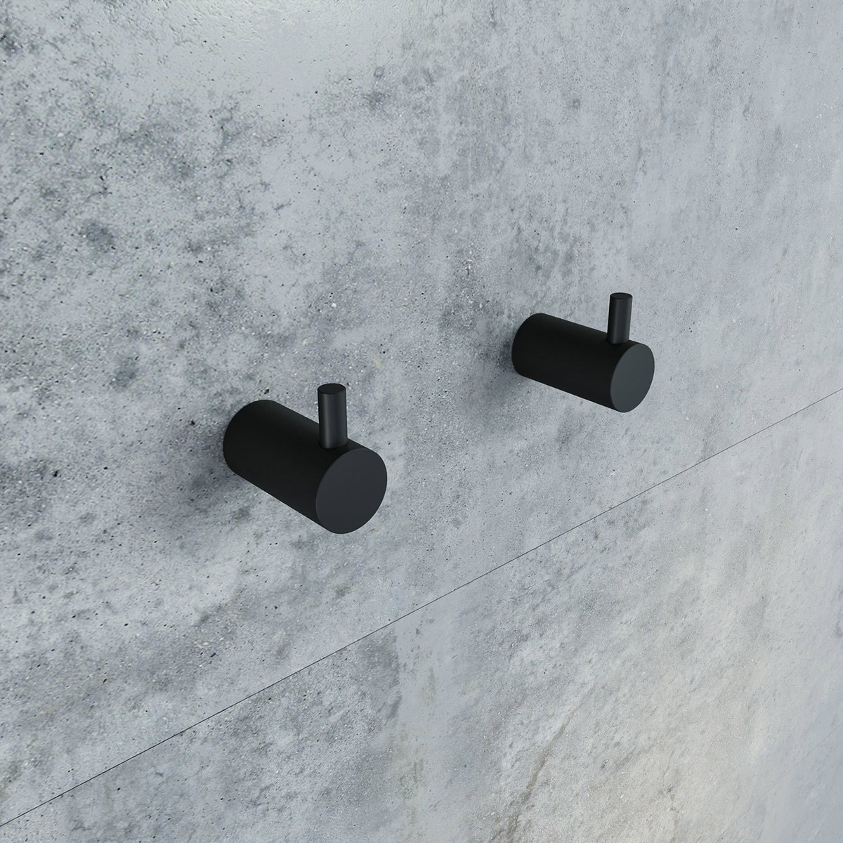 Изображение товара Комплект одинарных крючков сплав металлов Petite черный матовый IDDIS