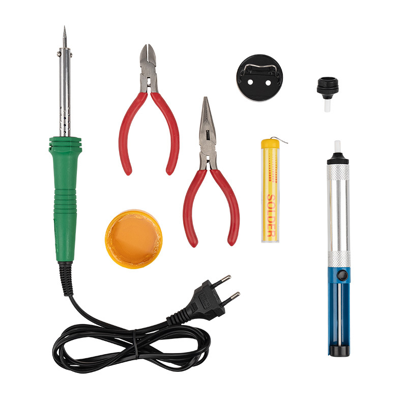 Изображение товара Набор для пайки Rexant 30 Вт 12-0166 включающий паяльник, инструменты и материалы для монтажа