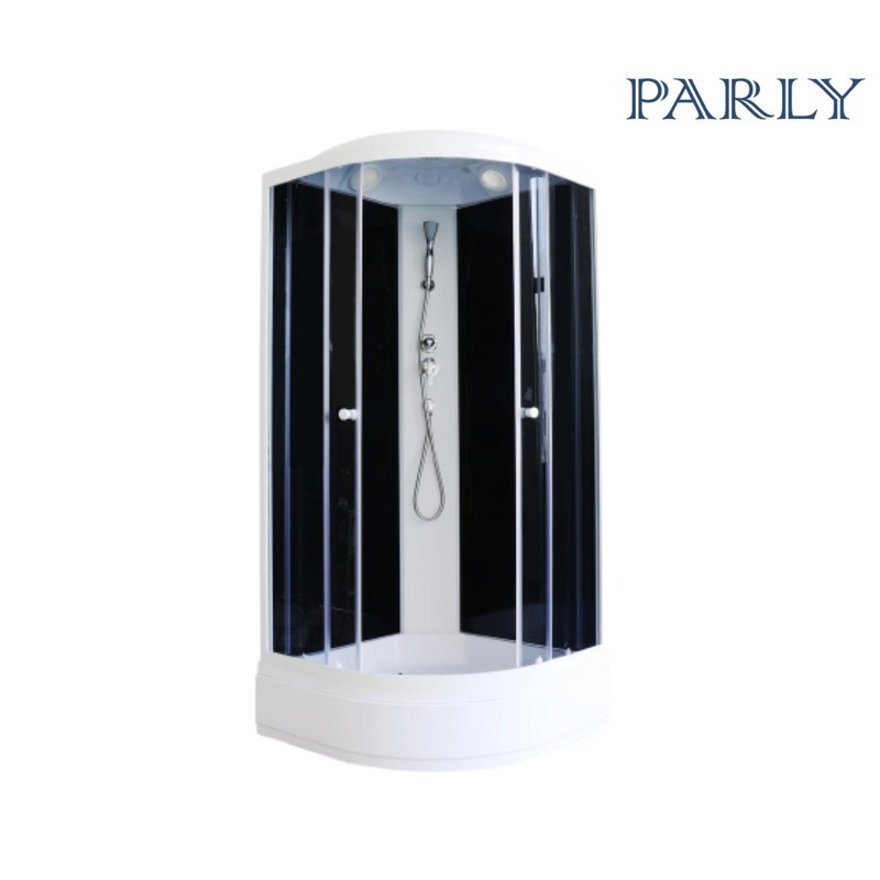 Изображение товара Душевая кабина Parly ECM921 90x90см с крышей, закаленное стекло, белый профиль