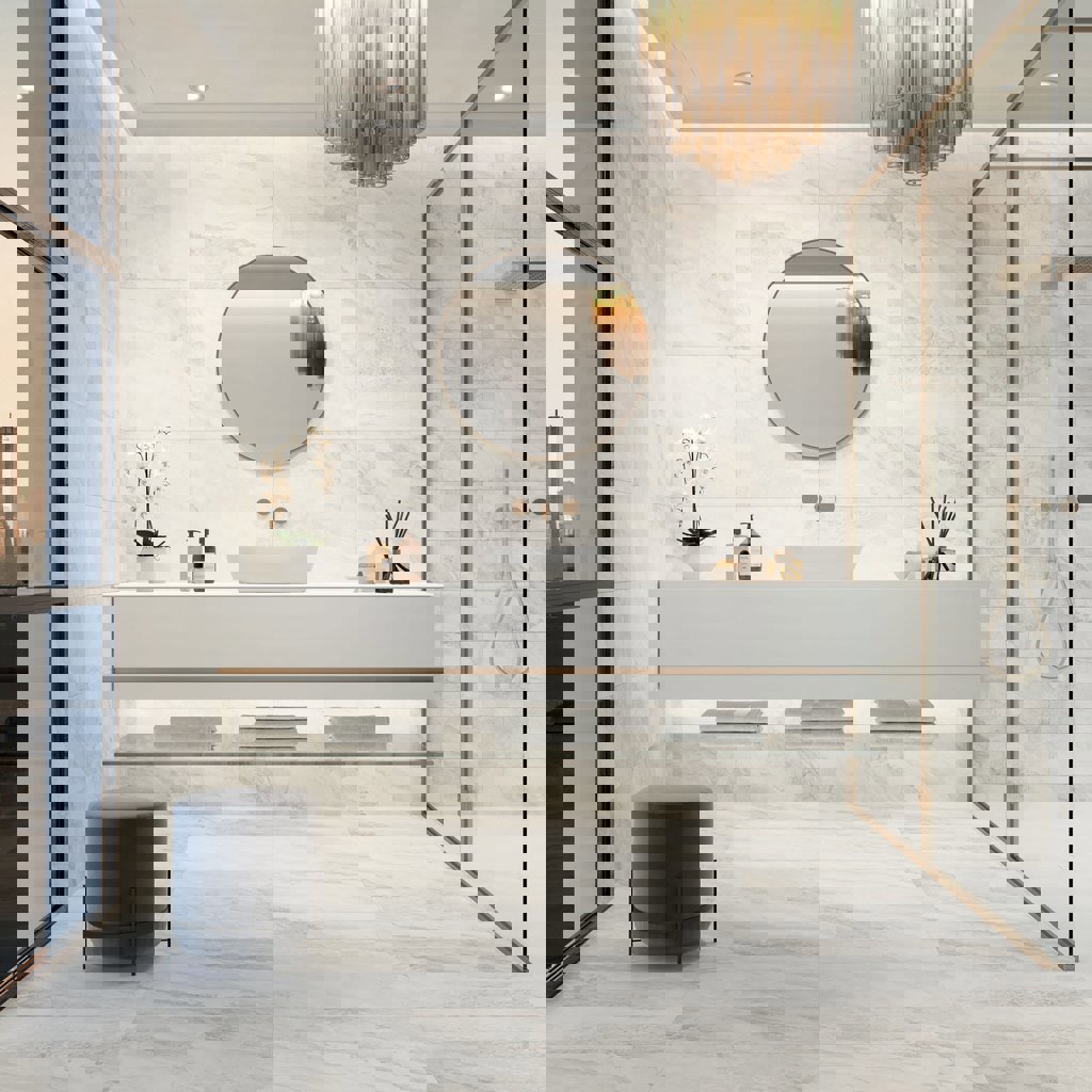 Изображение товара Керамогранит Sant Agostino Mystic Ivory 60x120 см эффект мрамора для интерьера