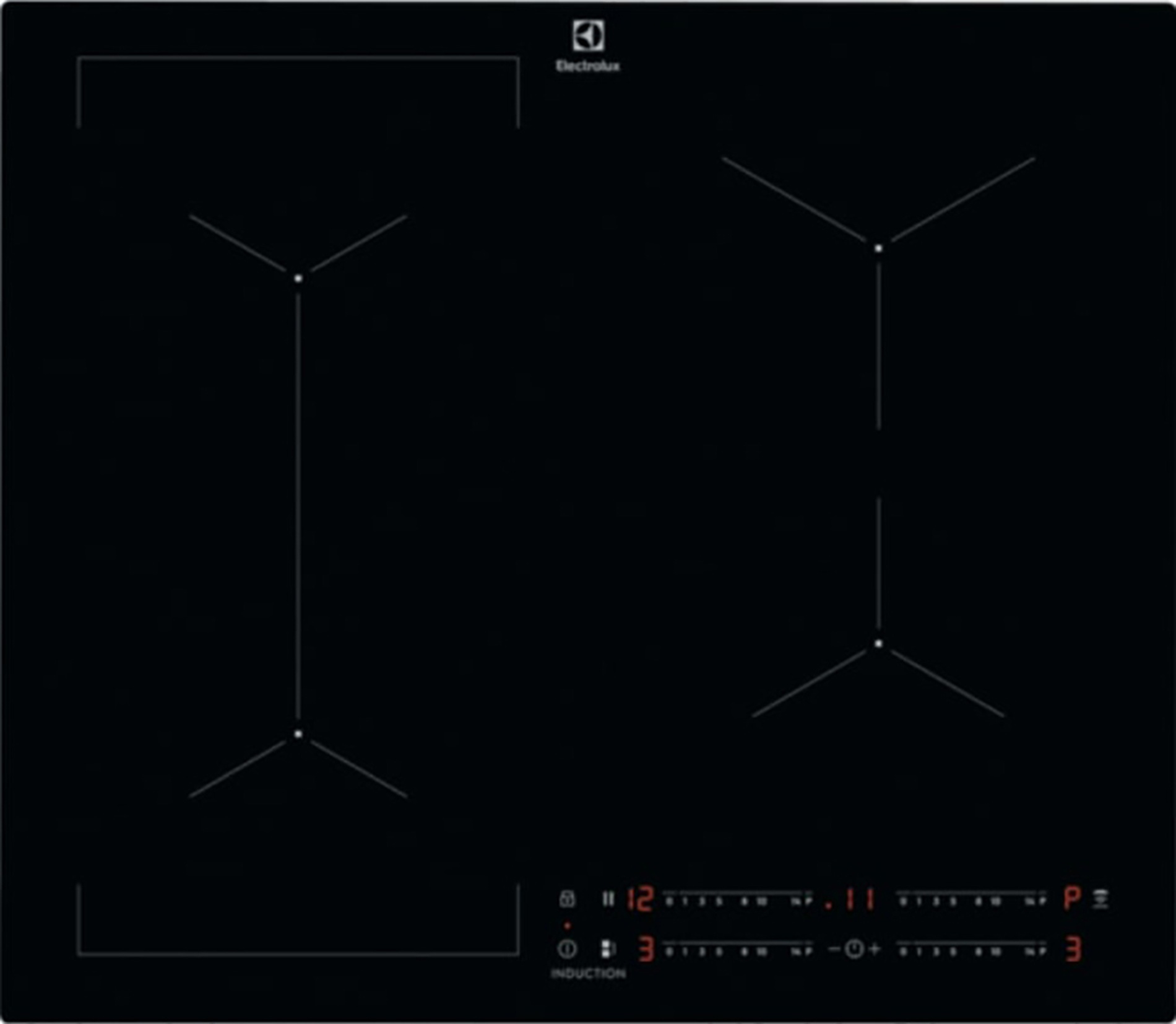 Изображение товара Индукционная варочная панель Electrolux KIV634I 58 см 4 конфорки черный