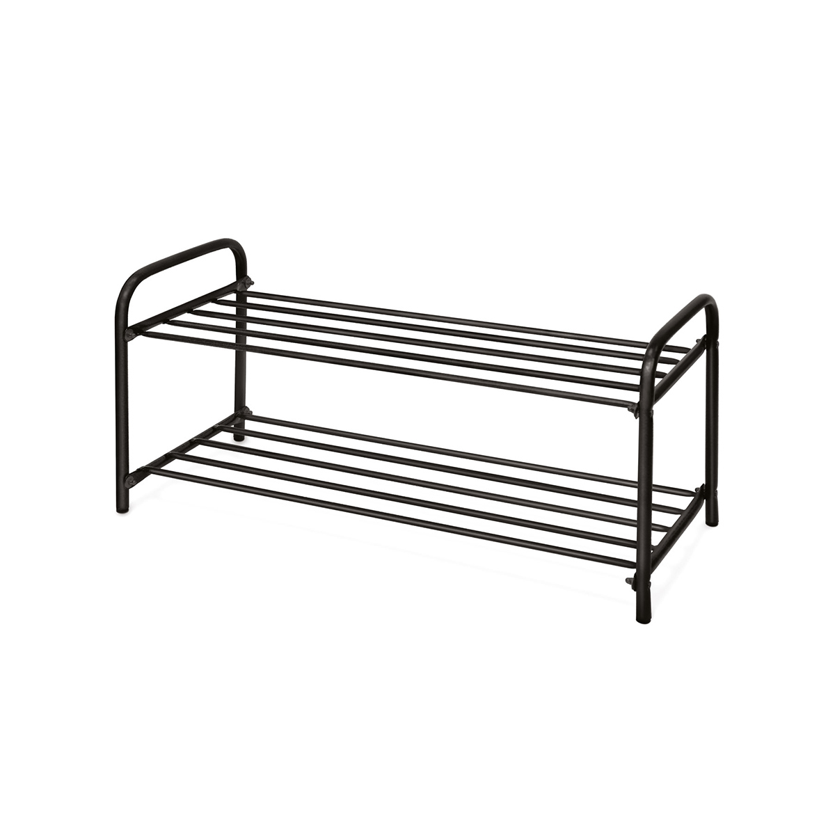 Изображение товара Этажерка для обуви Ника 35x9x84 см 2 полки металл черный