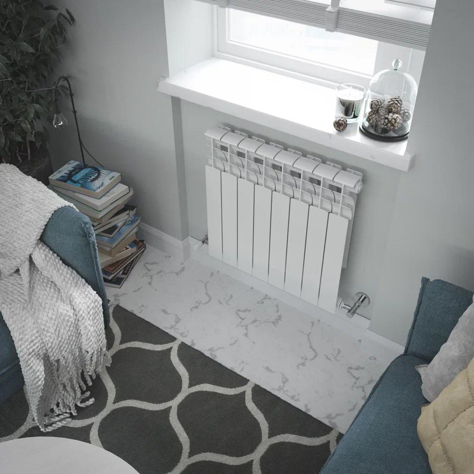 Изображение товара Радиатор биметаллический KONNER 80/500 10 секций боковое подключение белый