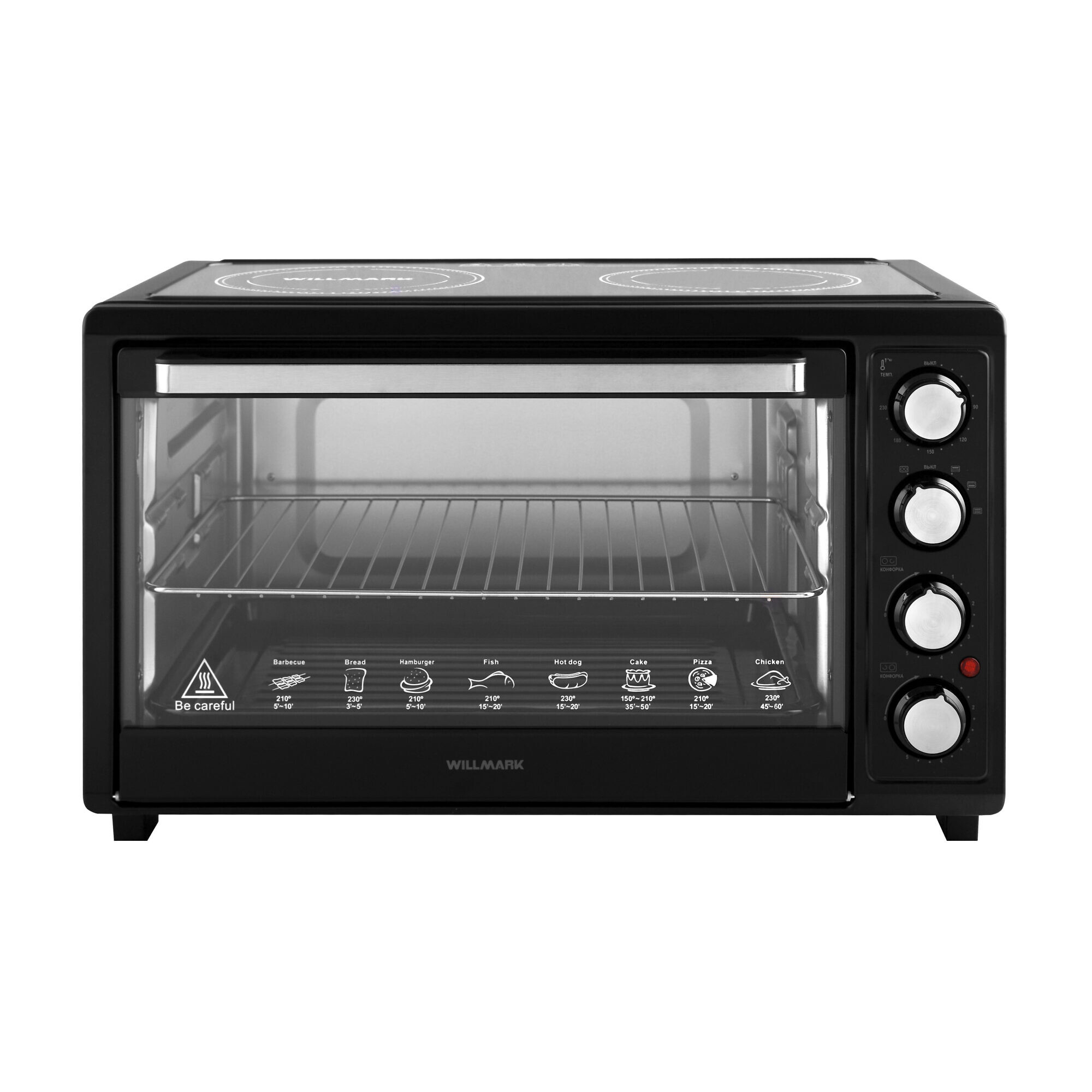 Изображение товара Электропечь Willmark WCO-5082B 1800 Вт черная с таймером