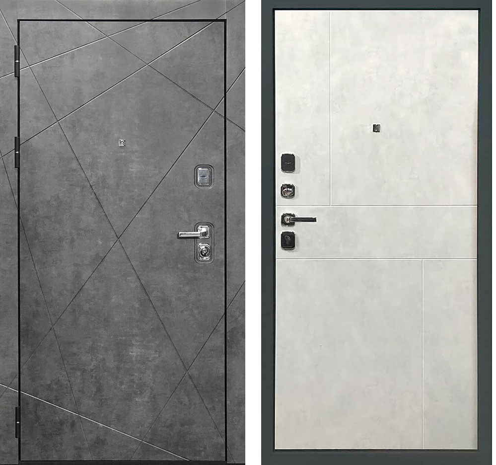 Изображение товара Входная дверь Двери регионов Прогресс левый 207x98см светлый бетон