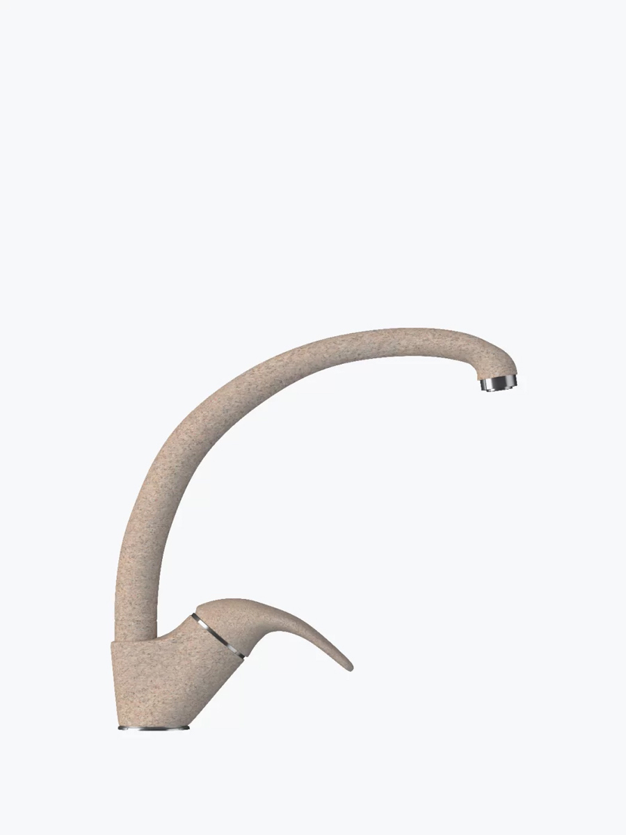 Изображение товара Смеситель для кухни Polygran 003189 поворотный излив 22 см цвет песочный