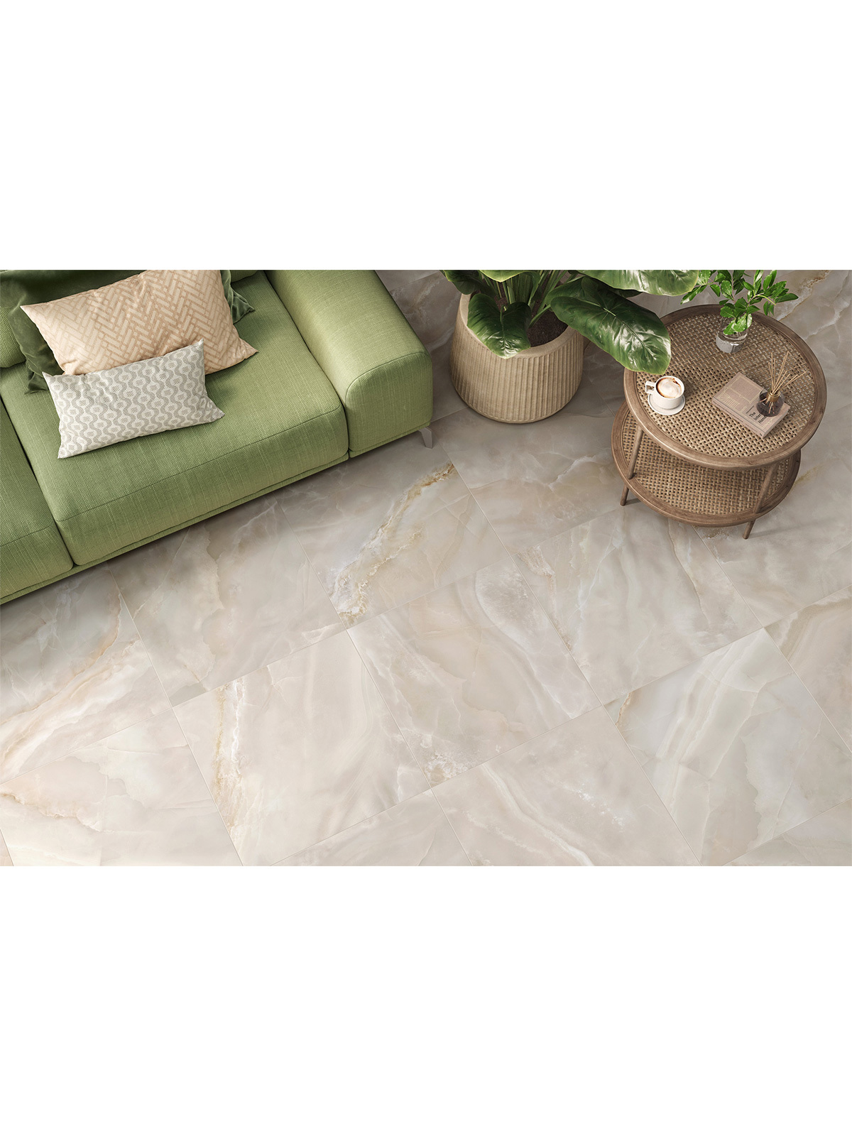 Изображение товара Керамогранит Delacora Onyx 60x60 см бежевый для пола и стен