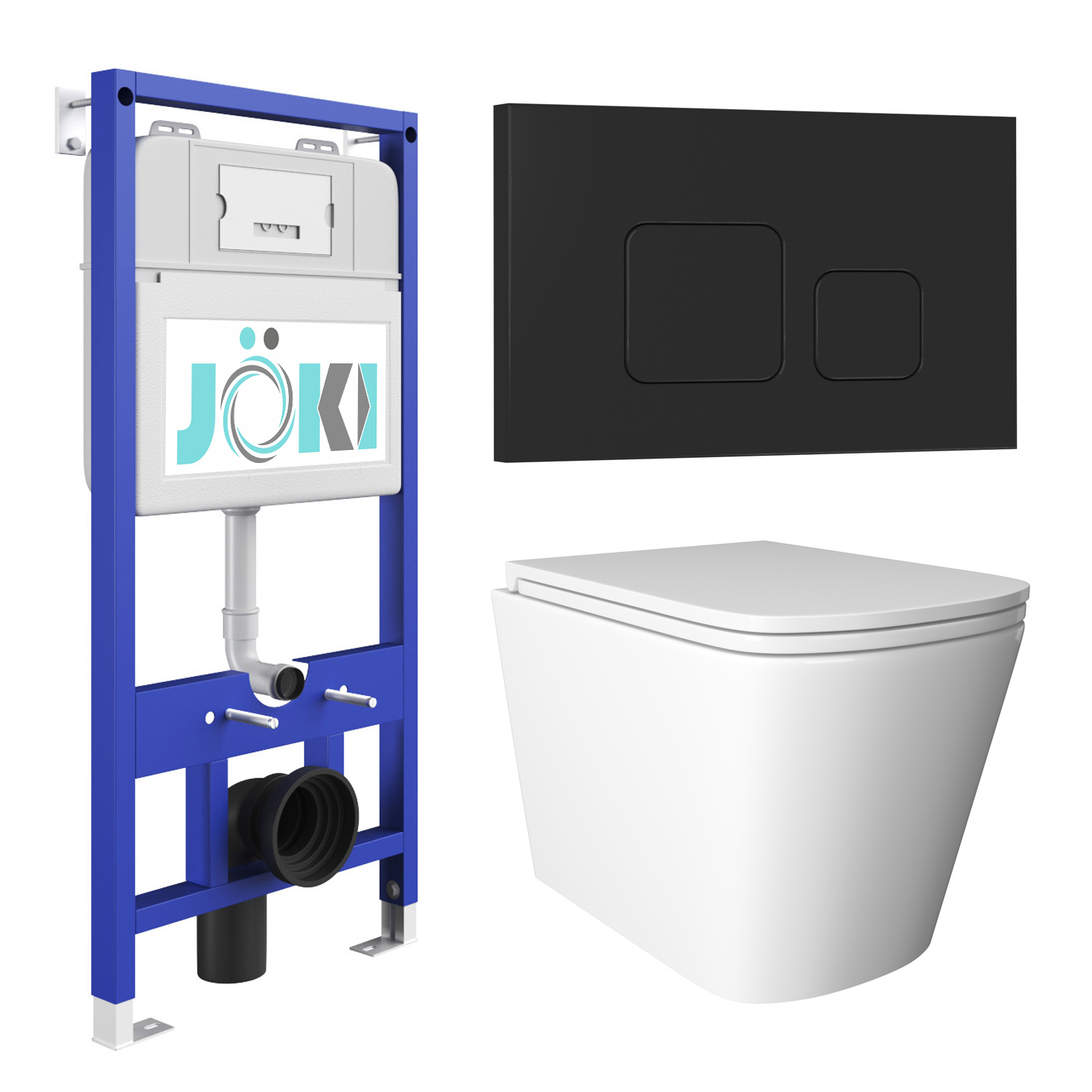 Изображение товара Комплект инсталляция с унитазом Joki JKS302011702BM цвет белый