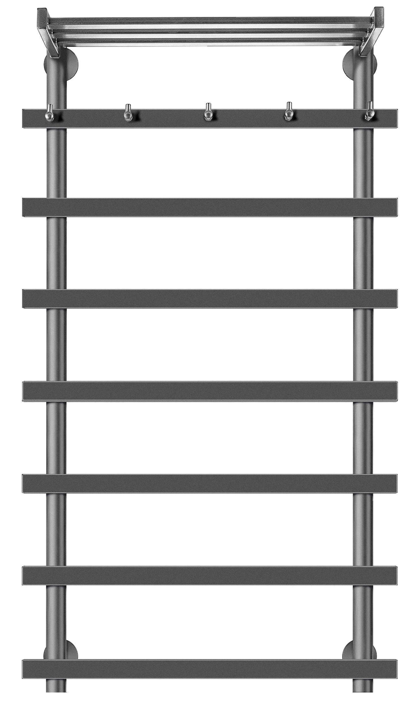 Изображение товара Полотенцесушитель водяной Secado Понтида 1 ксп 1000x600 мм нержавеющая сталь графит