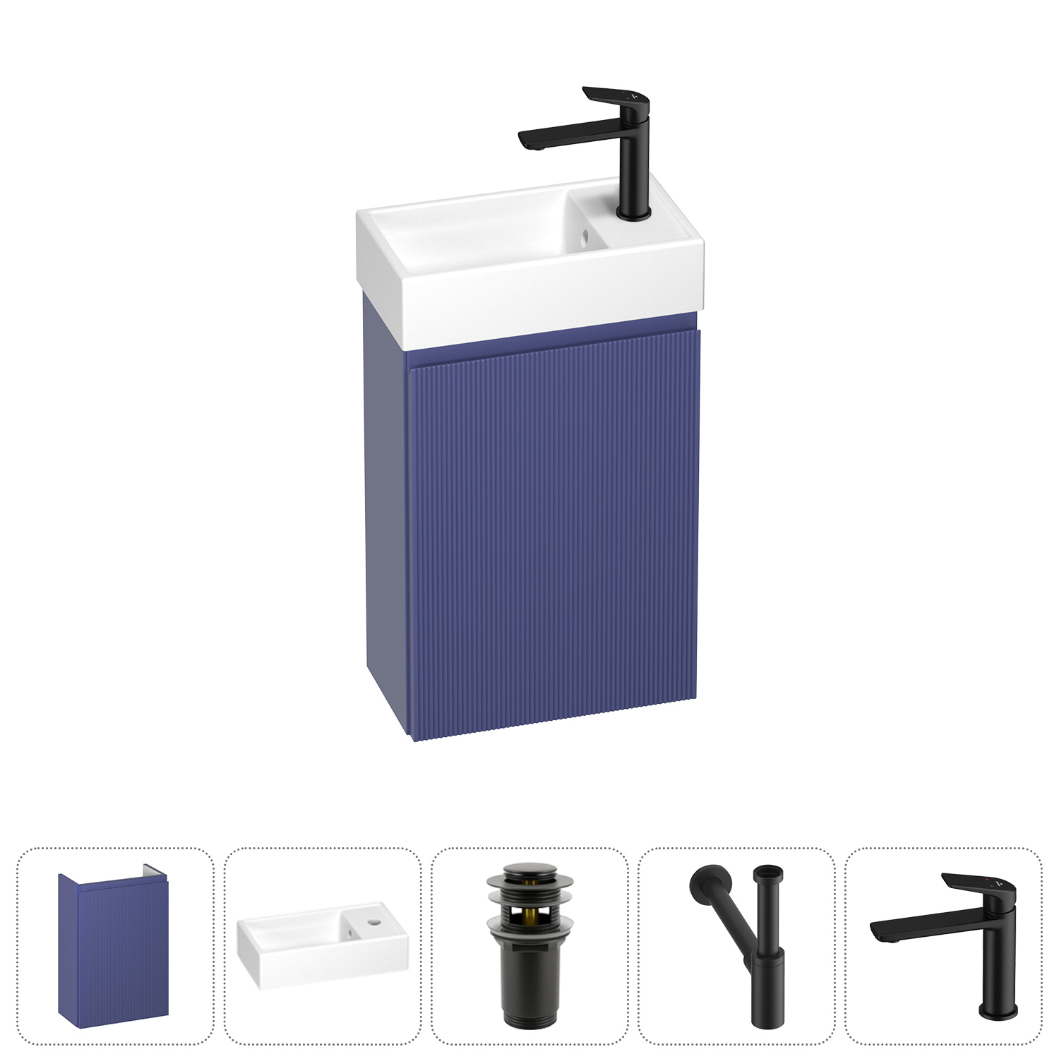 Изображение товара Подвесная тумба с керамической раковиной Wellsee WC Area 20216870R