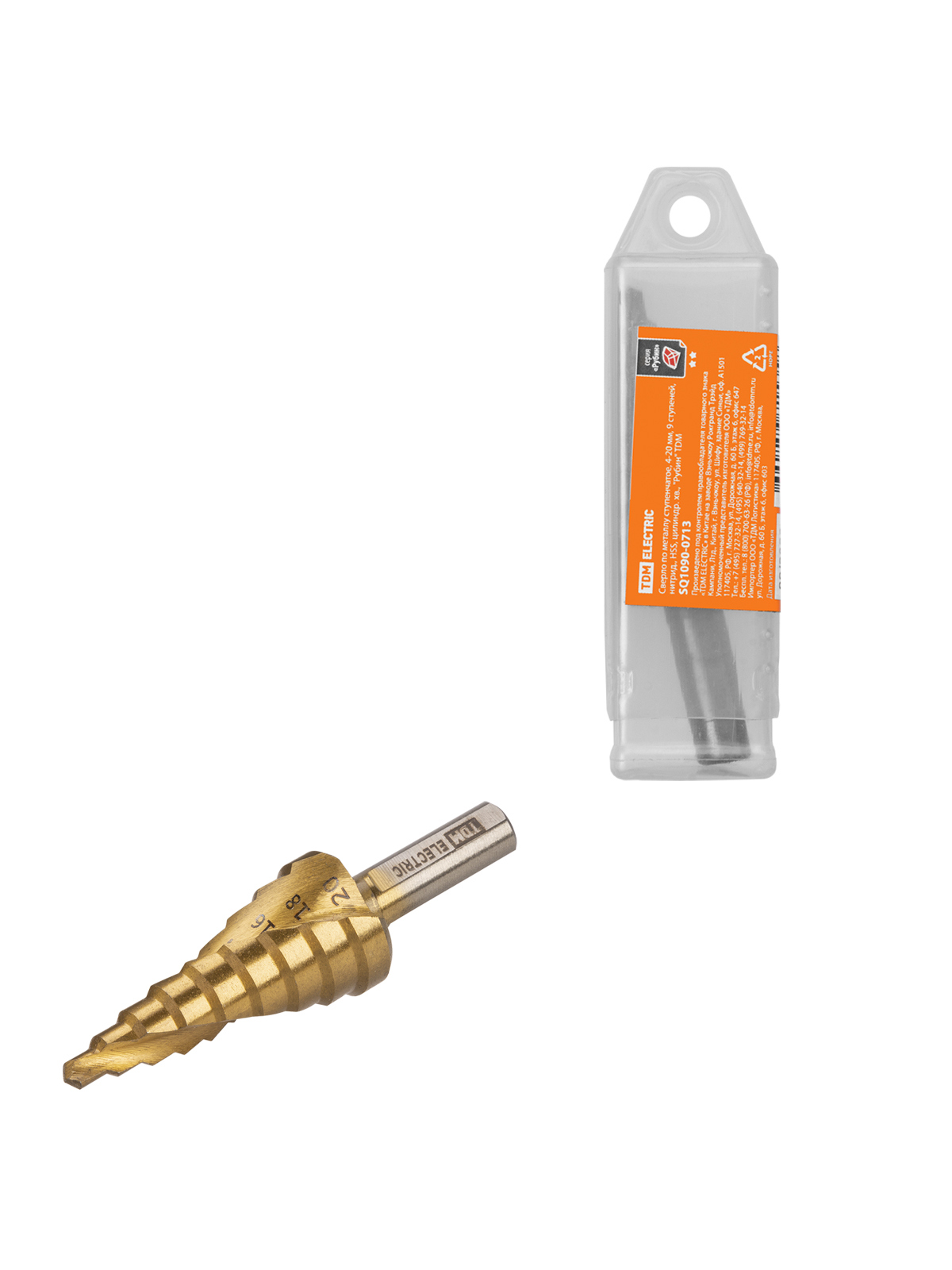 Изображение товара Сверло по металлу HSS-TiN 20x75 мм TDM Electric SQ1090-0713