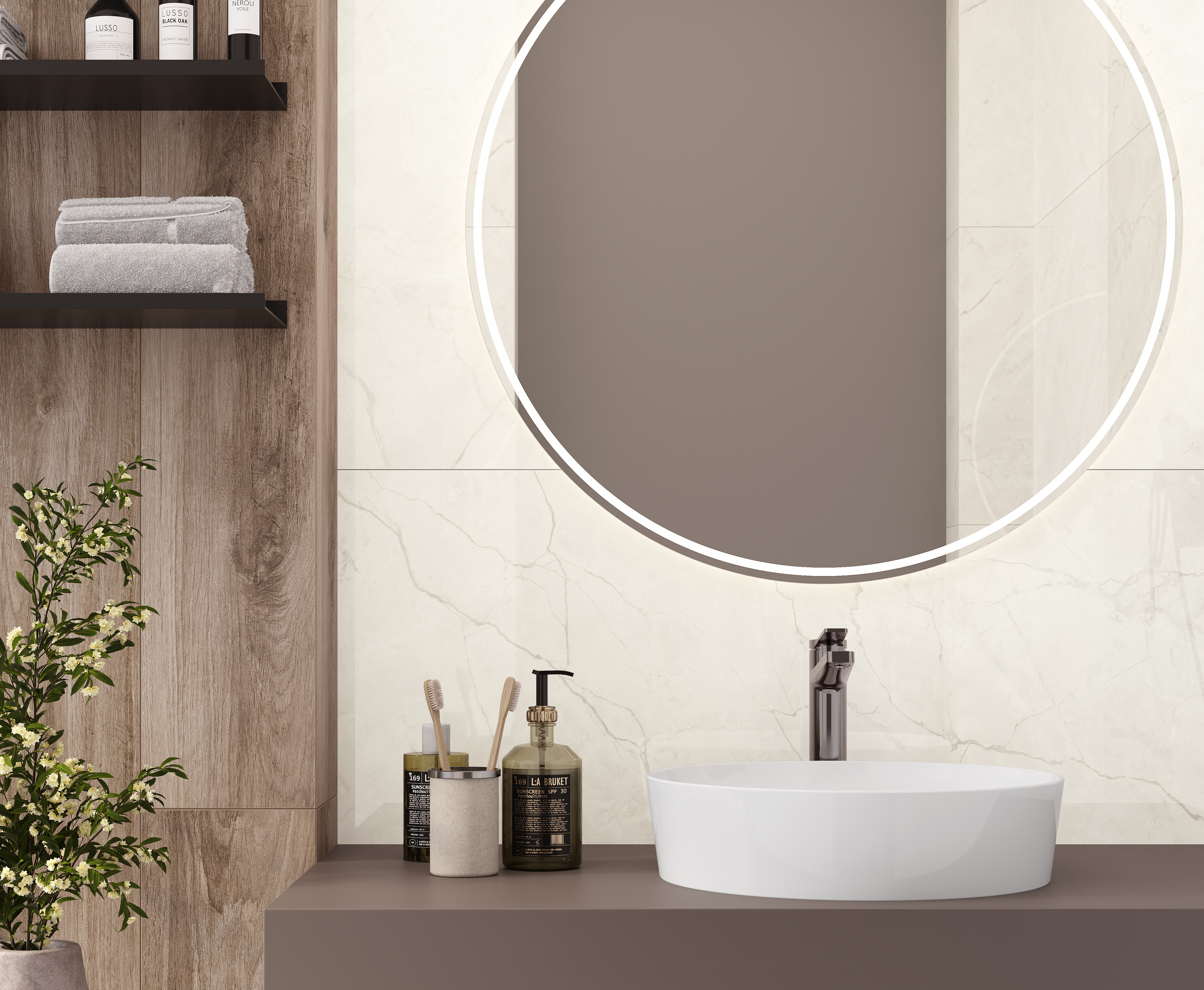 Изображение товара Керамогранит Laparet Connect marfil x9999299094 59.5x119.1см 2.151 м² цвет светло-бежевый, цена за упаковку