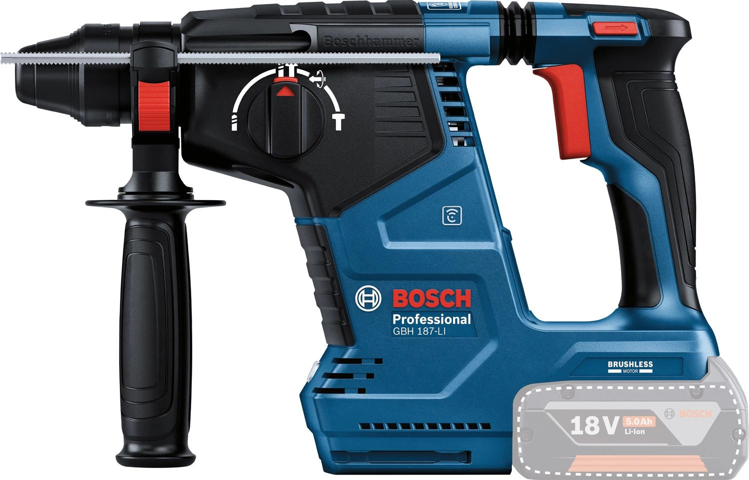 Изображение товара Перфоратор аккумуляторный Bosch GBH 187-LI 18В без АКБ и ЗУ