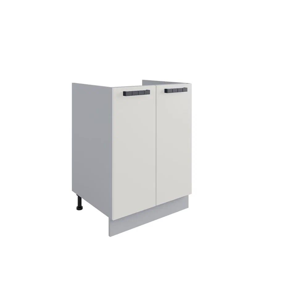 Изображение товара Кухонный шкаф напольный Nova из ЛДСП светло-серого цвета и МДФ ваниль софт 60x81.6x60 см