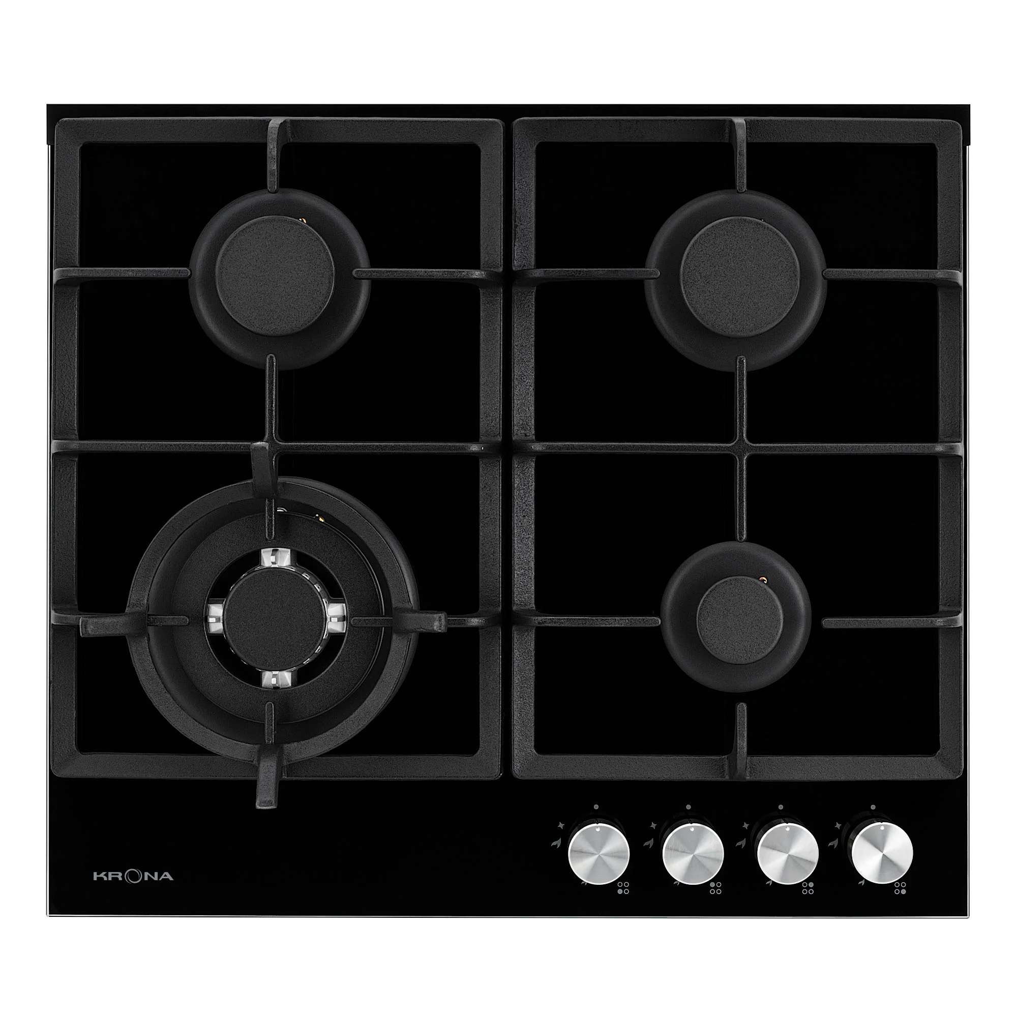 Изображение товара Газовая варочная панель Krona ALMA 60 BL 4 конфорки стекло черный