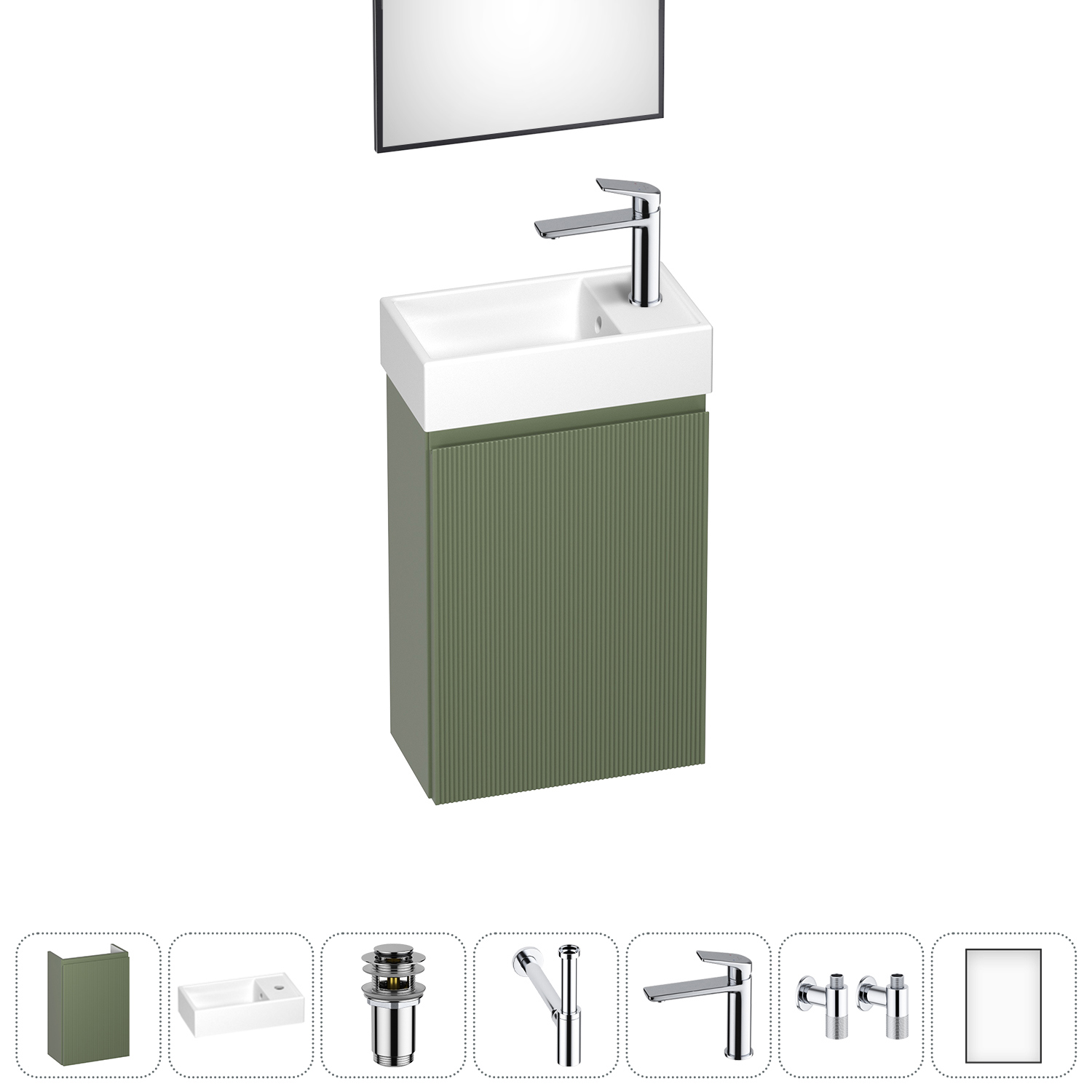 Изображение товара Тумба с раковиной подвесная Wellsee WC Area - компактное решение для ванной