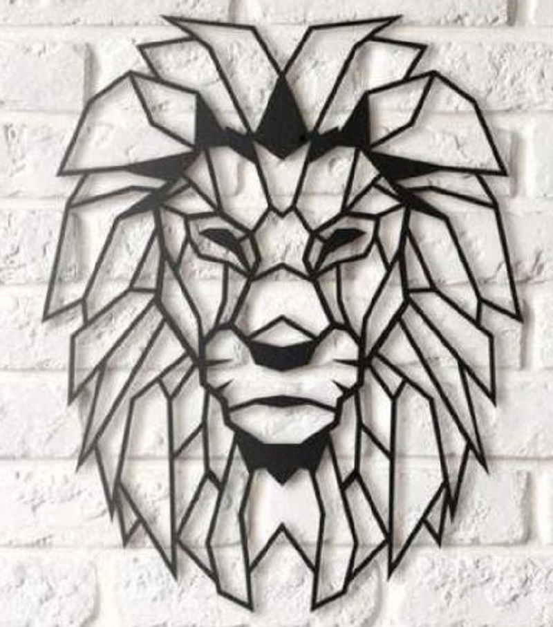 Изображение товара Панно Стимулдизайн Лев Сд12 сталь, 40x40 см