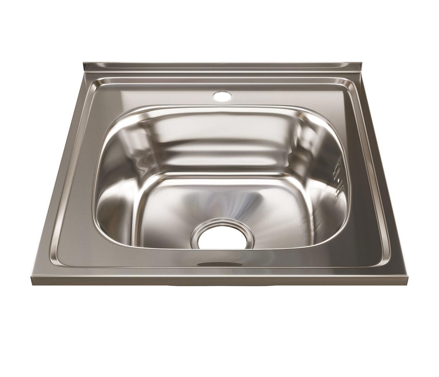 Изображение товара Накладная мойка Mixline 527972 50x50 см глубина чаши 18 см нержавеющая сталь цвет хром