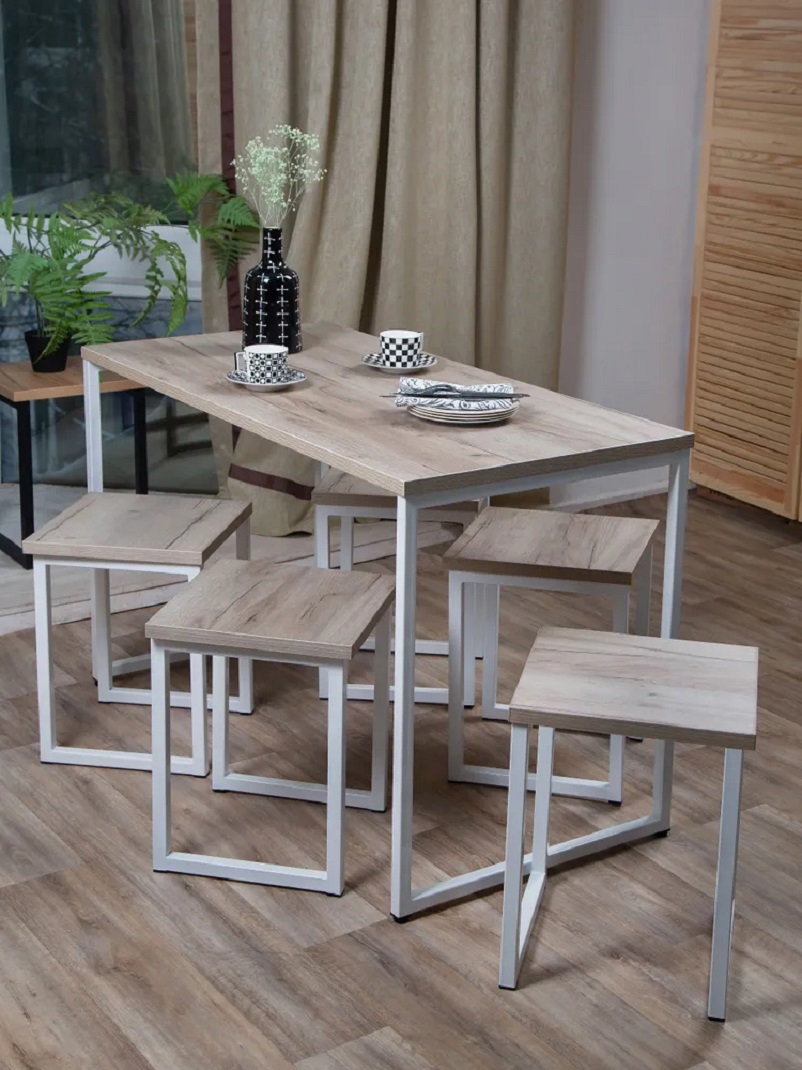 Изображение товара Стол прямоугольный Diko loft 120x60 см серый крафт стиль Лофт Россия