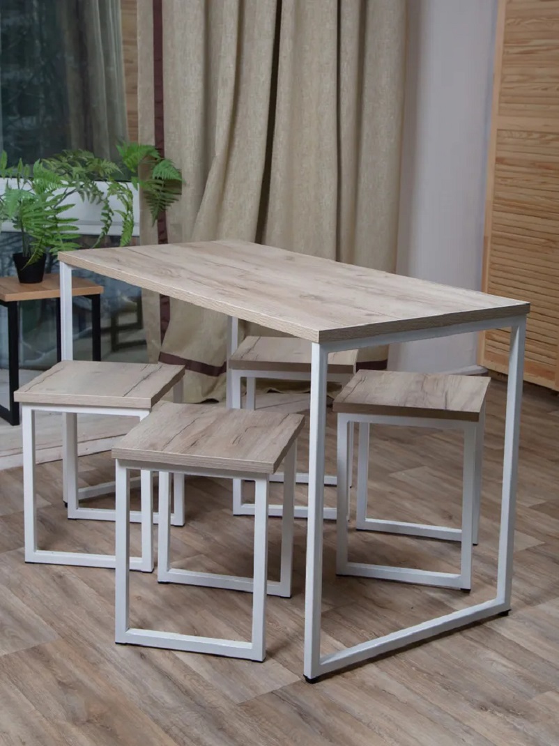Изображение товара Стол прямоугольный Diko loft DL-967328 120x70 см лдсп цвет серый крафт