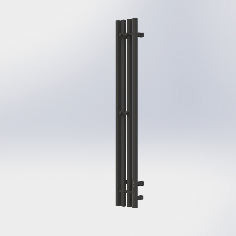 Изображение товара Электрический полотенцесушитель TermoPrime 205x1200 мм 100 Вт с терморегулятором Черный